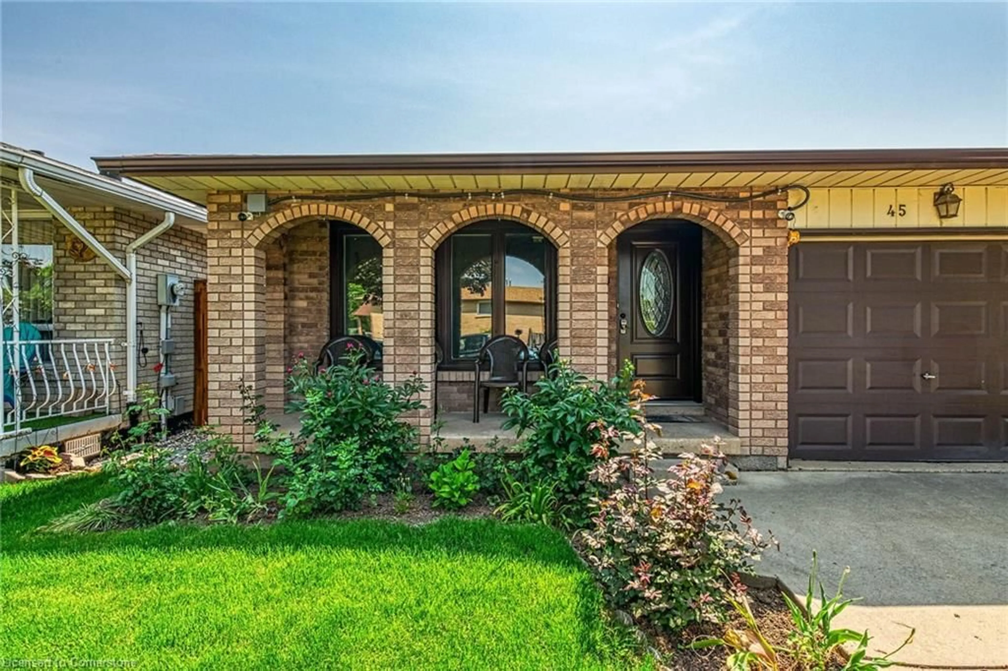 Home with brick exterior material, street for 45 Juniper Dr, Stoney Creek Ontario L8E 4C7