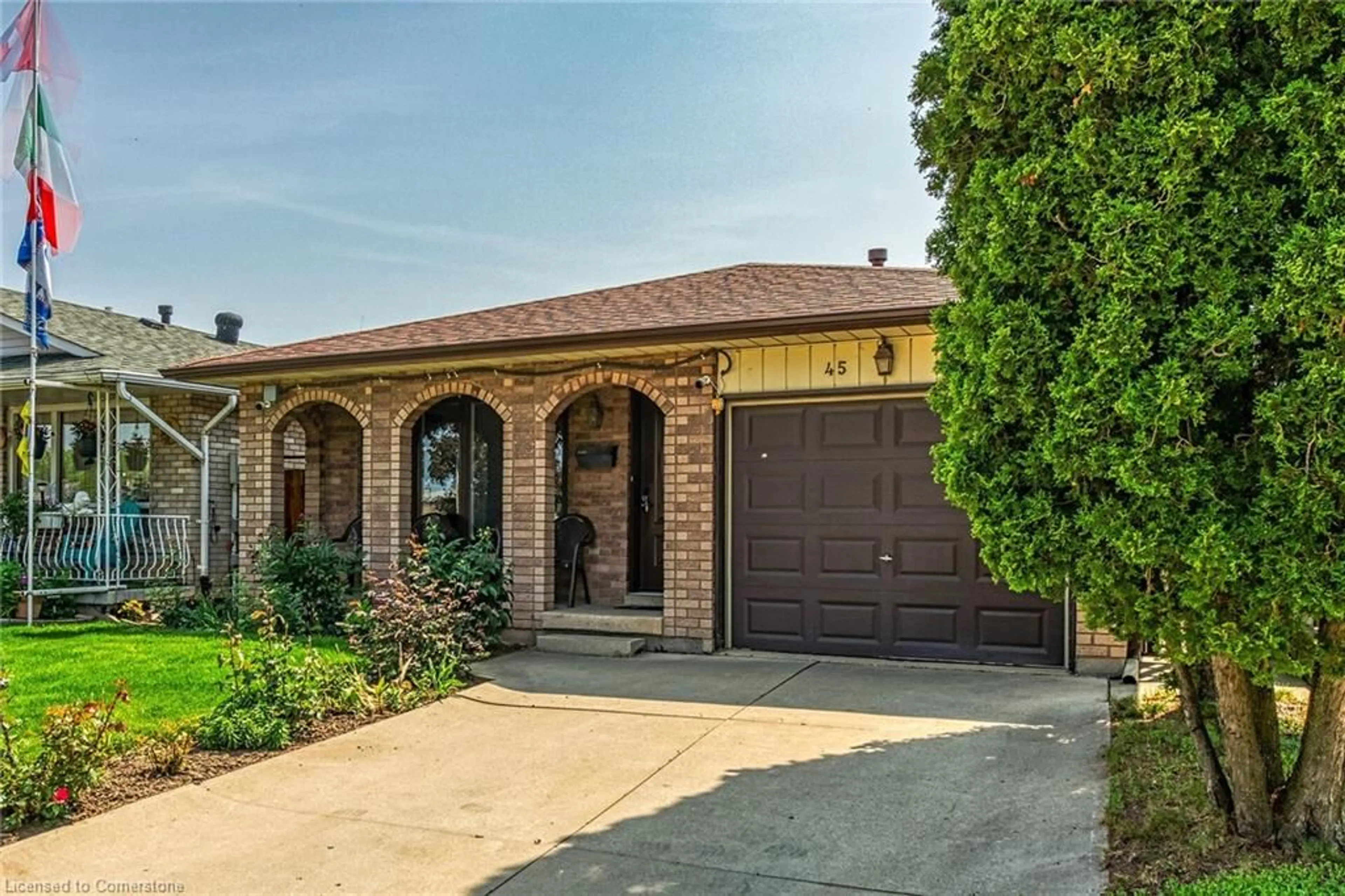 Home with brick exterior material, street for 45 Juniper Dr, Stoney Creek Ontario L8E 4C7