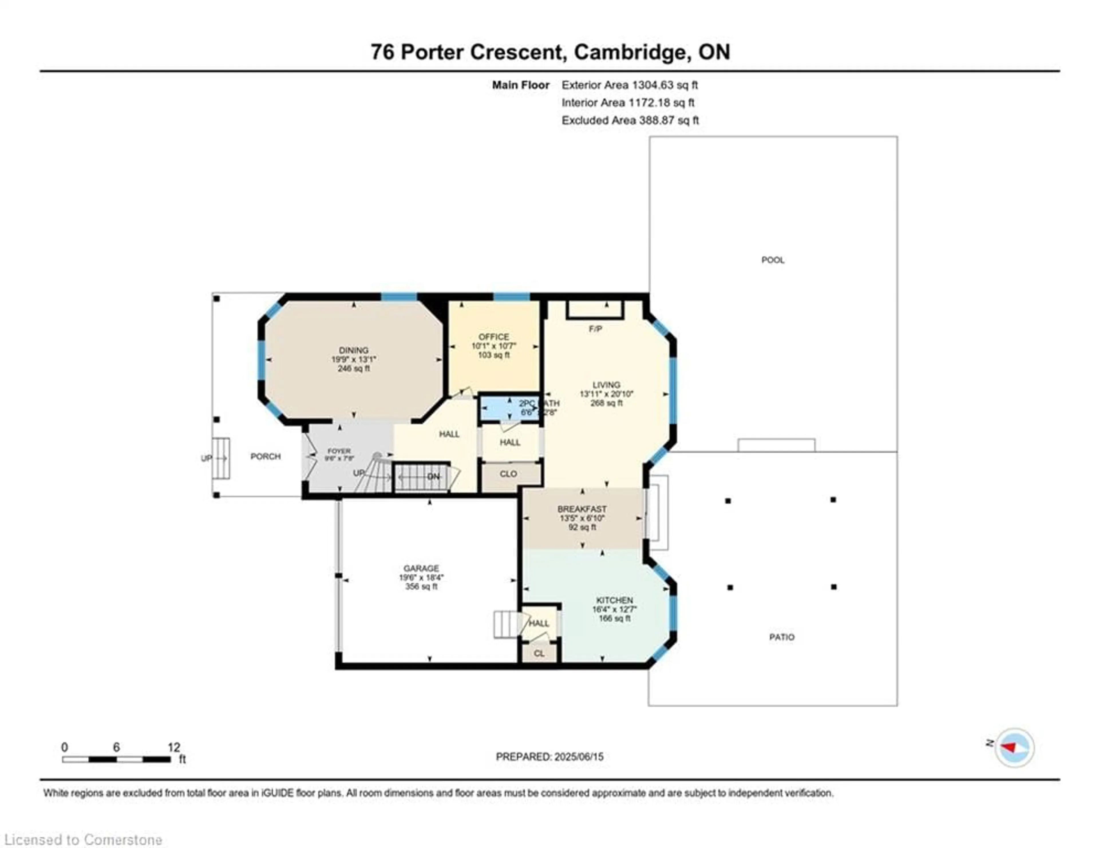 Floor plan for 76 Porter Cres, Cambridge Ontario N3C 0B7