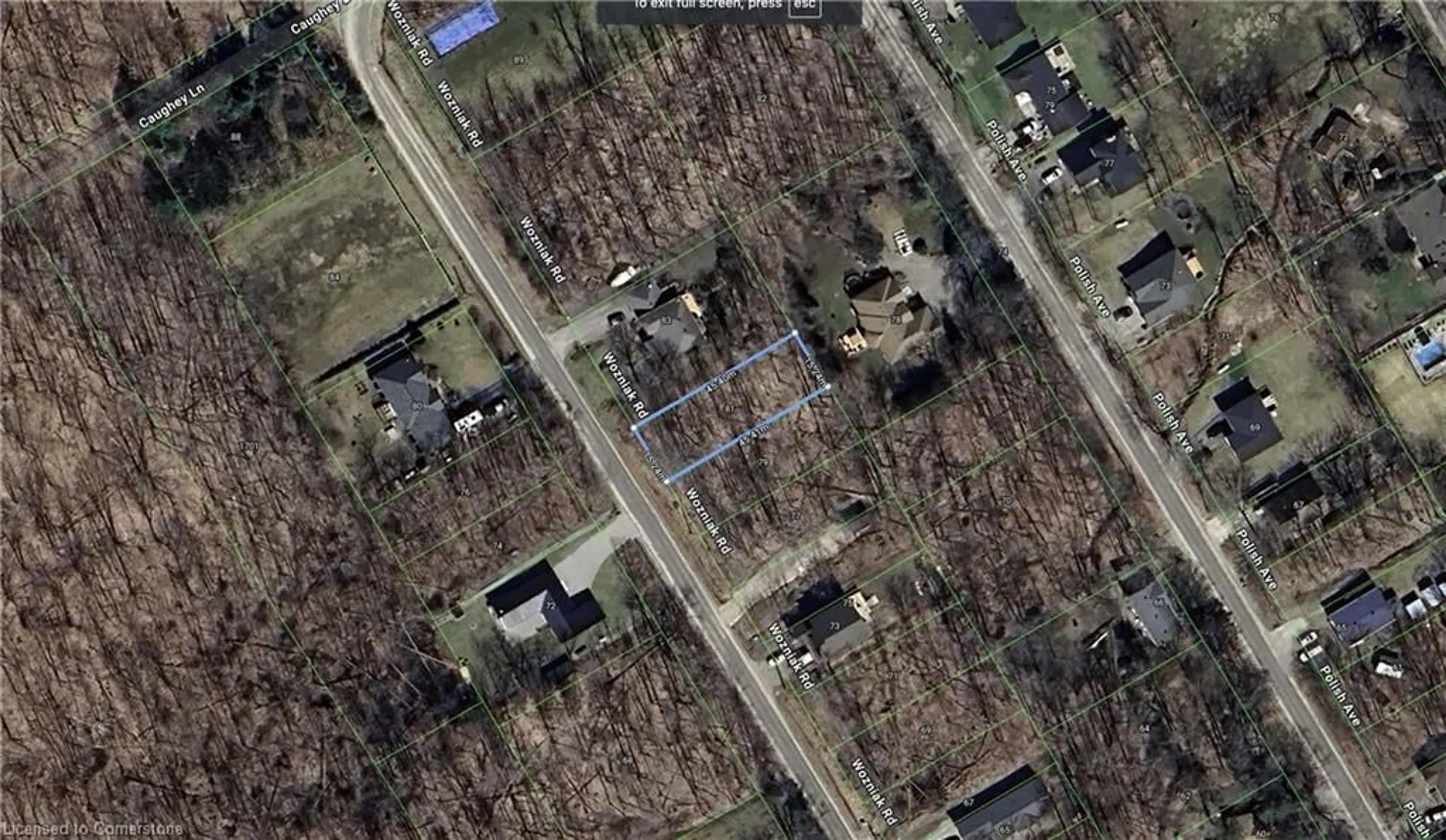 A pic from outside/outdoor area/front of a property/back of a property/a pic from drone, street for 81 Wozniak Rd, Penetanguishene Ontario L9M 1W6