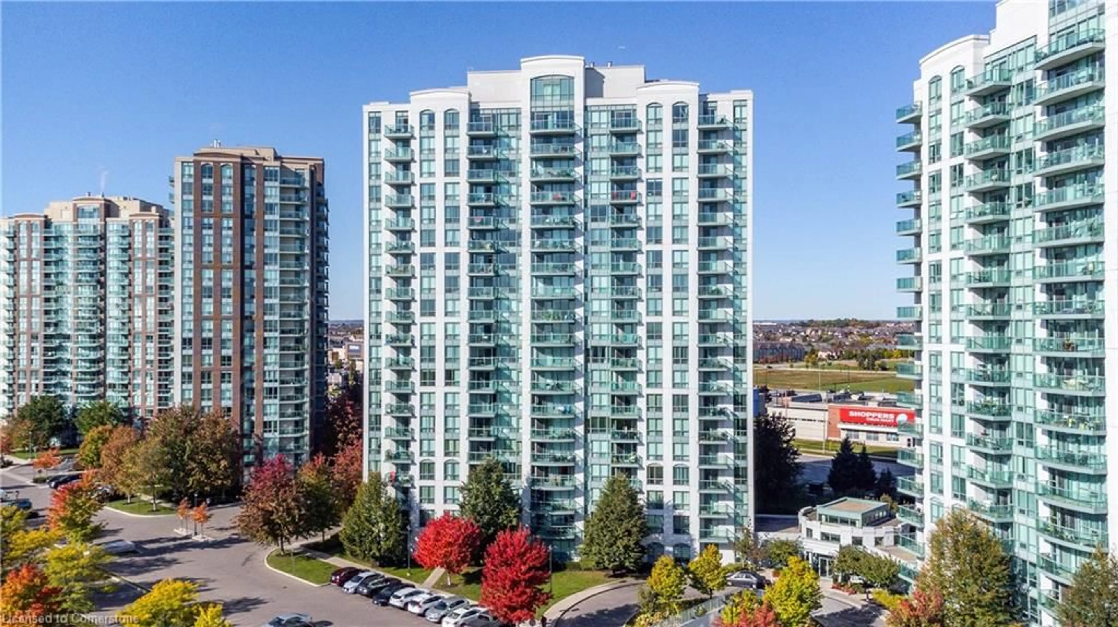 A pic from outside/outdoor area/front of a property/back of a property/a pic from drone, city buildings view from balcony for 4850 Glen Erin Dr #PH3, Mississauga Ontario L5M 7S1
