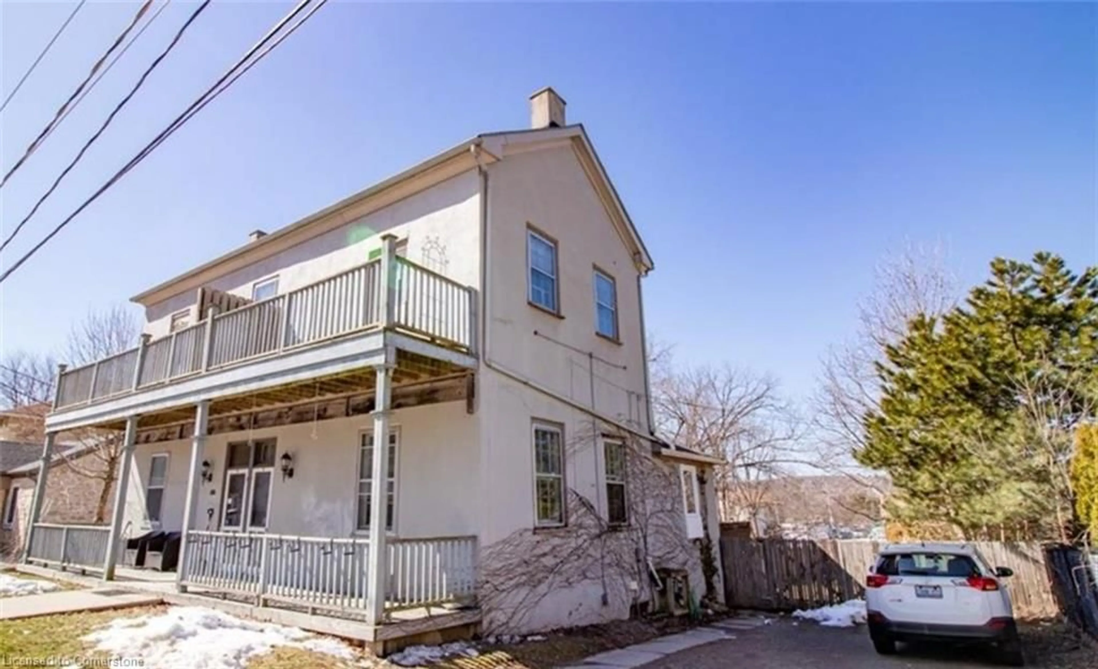 A pic from outside/outdoor area/front of a property/back of a property/a pic from drone, street for 56-58 Cambridge St, Cambridge Ontario N1R 3R8