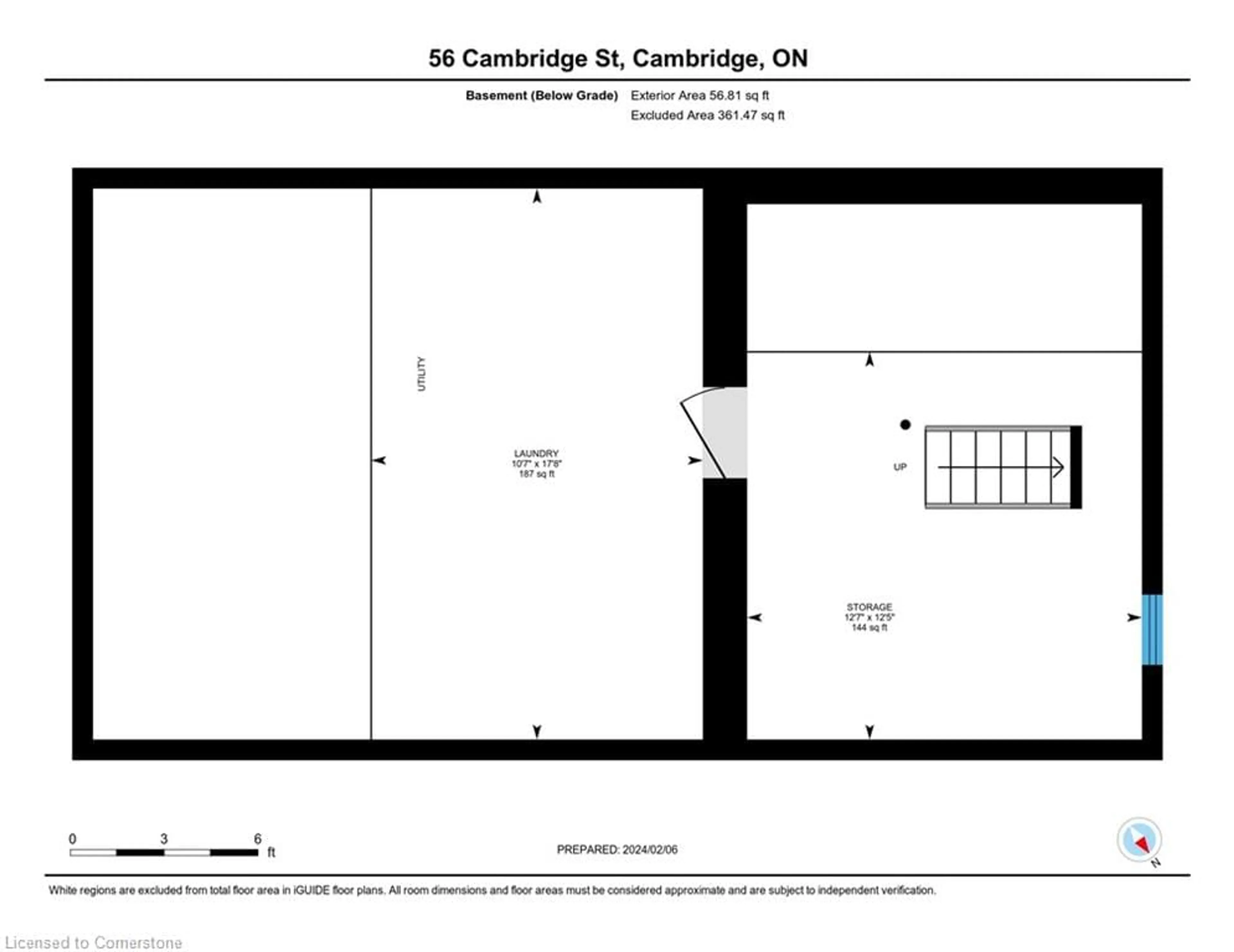 Floor plan for 56-58 Cambridge St, Cambridge Ontario N1R 3R8