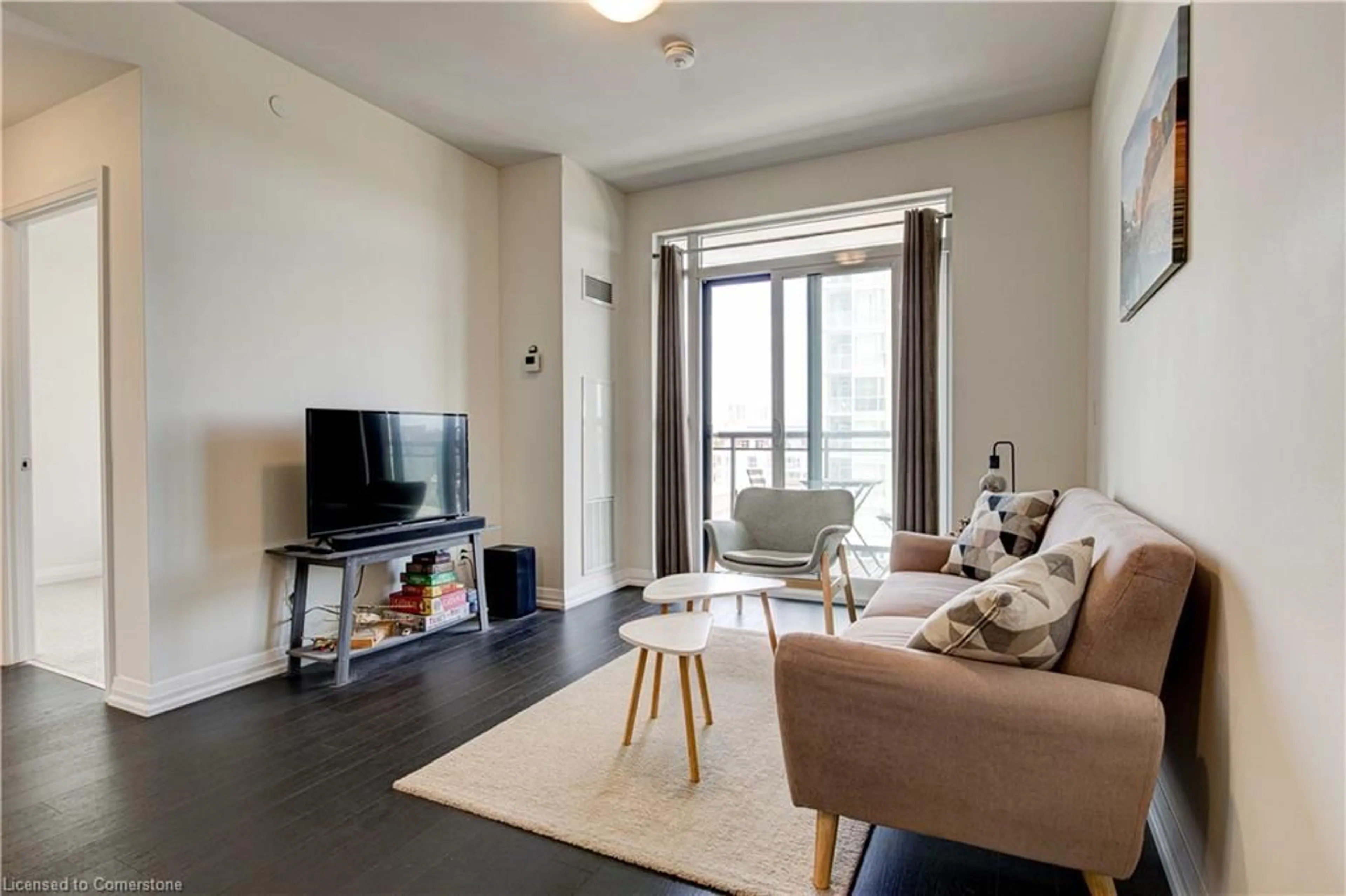 Living room with furniture, unknown for 155 Caroline St #603, Waterloo Ontario N2L 0J8