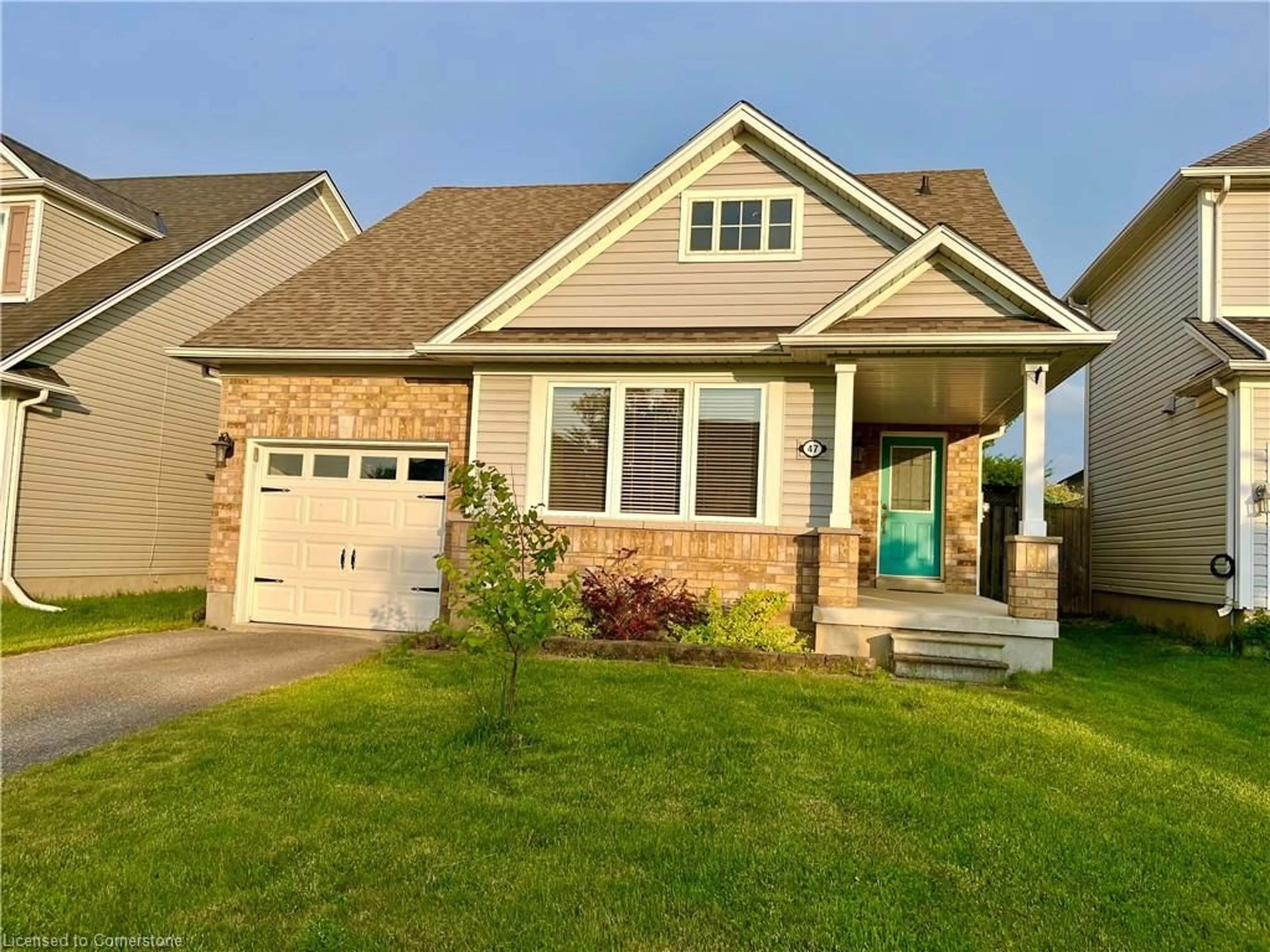 Home with vinyl exterior material, street for 47 Gaydon Way, Brantford Ontario N3T 6P7