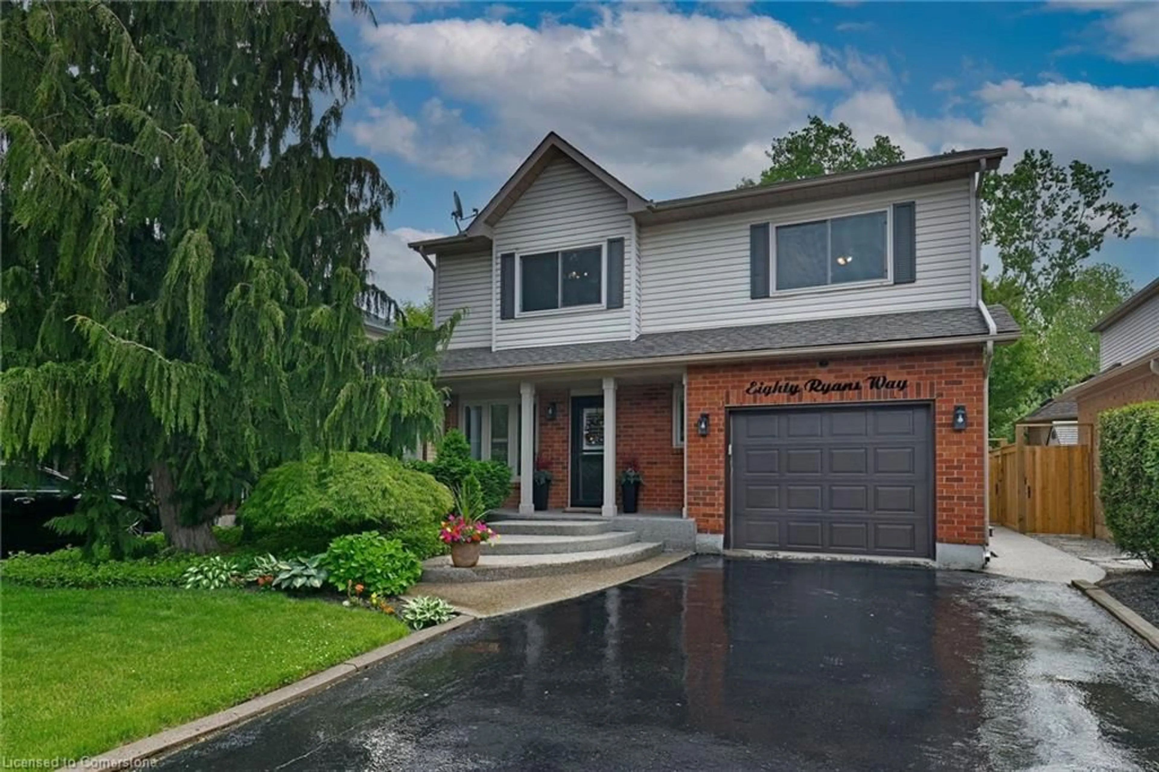 Home with brick exterior material, street for 80 Ryans Way, Waterdown Ontario L0R 2H5