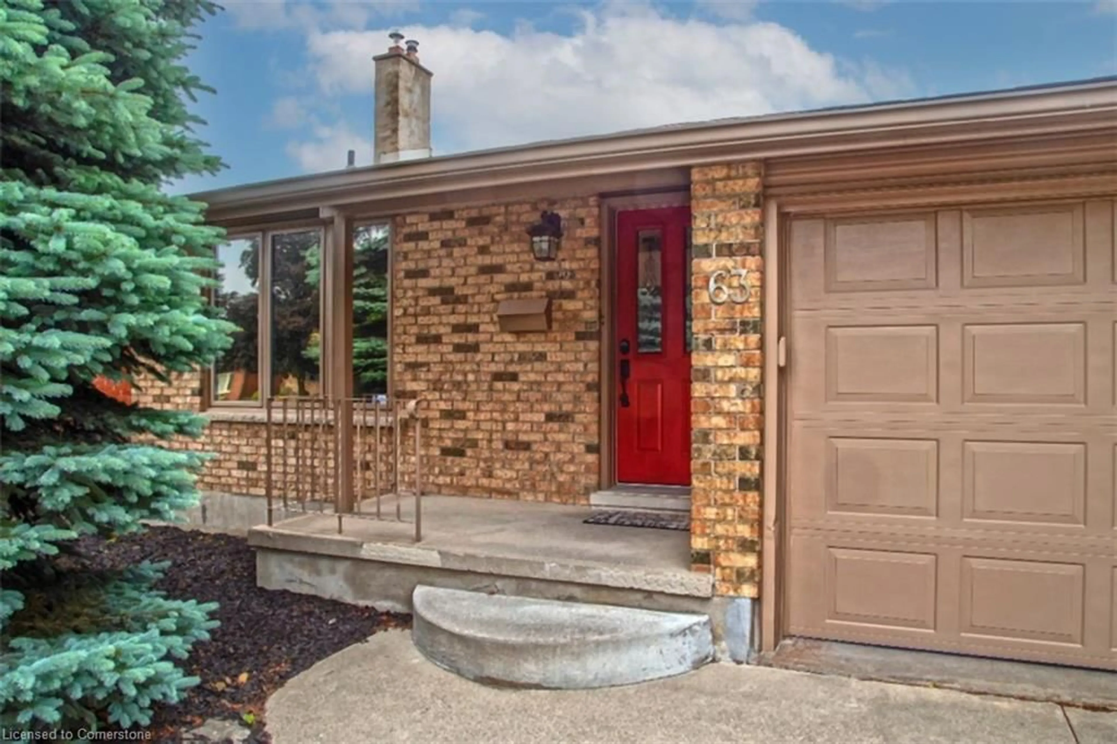 Home with brick exterior material, street for 63 Saxony Cir, Cambridge Ontario N1S 4G6