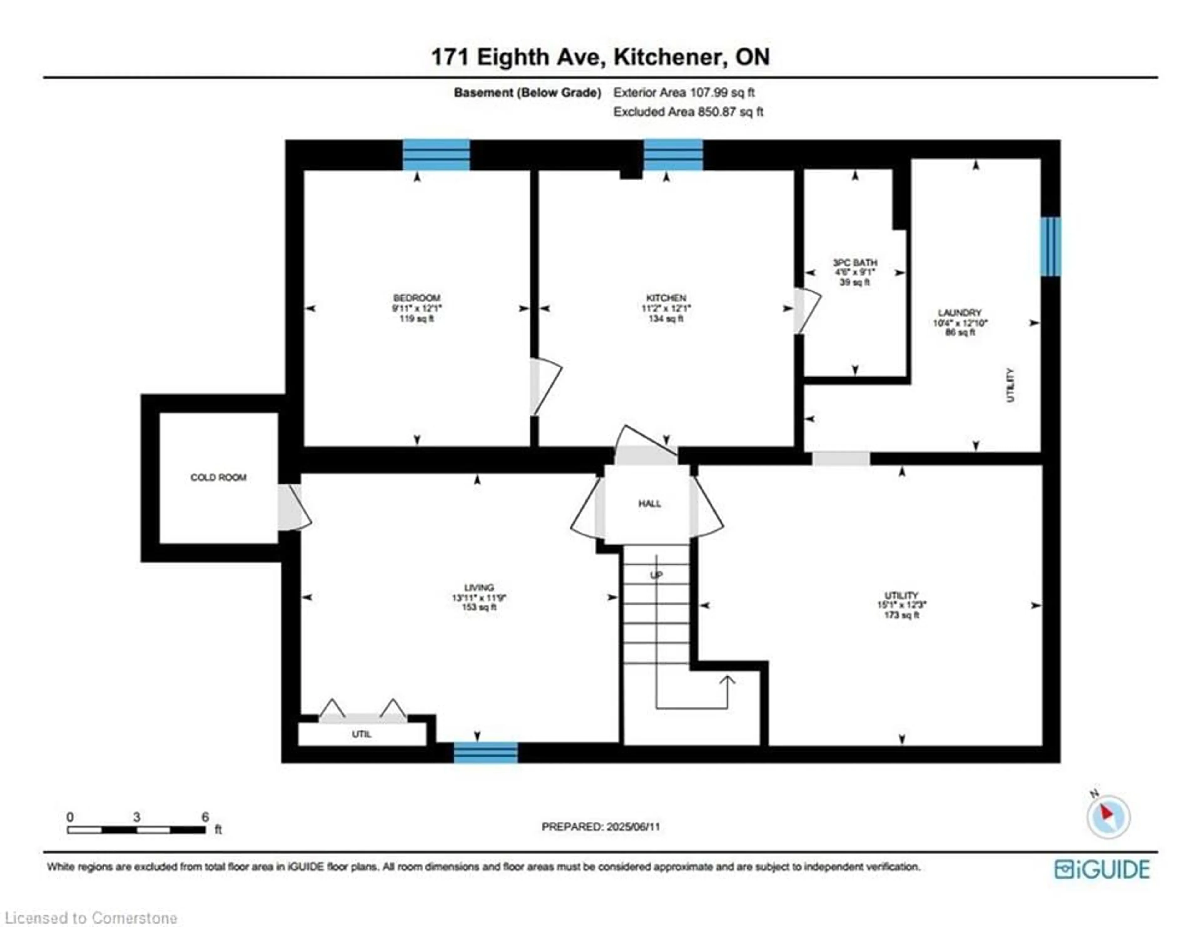 Floor plan for 171 8 Ave, Kitchener Ontario N2C 1S5