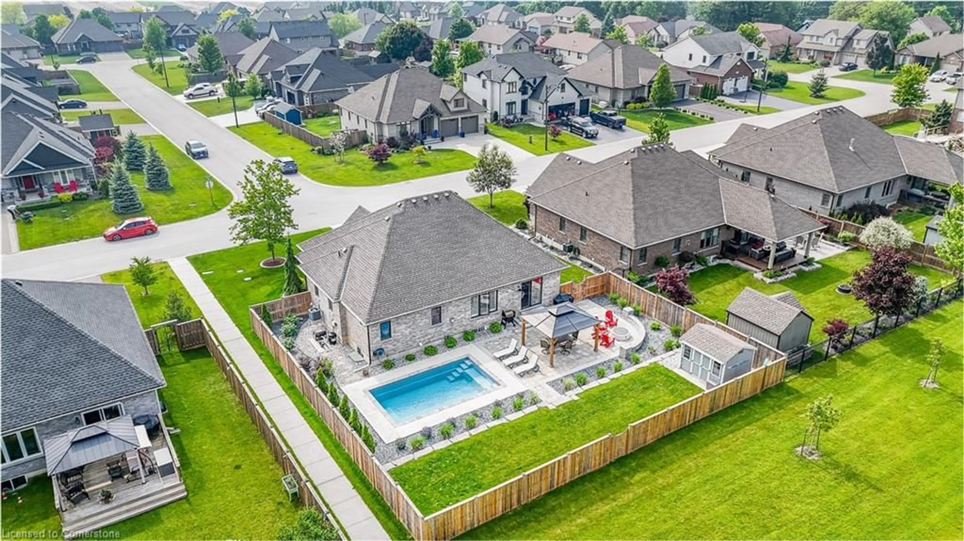 A pic from outside/outdoor area/front of a property/back of a property/a pic from drone, street for 17 Amanda Ave, Mount Elgin Ontario N0J 1N0