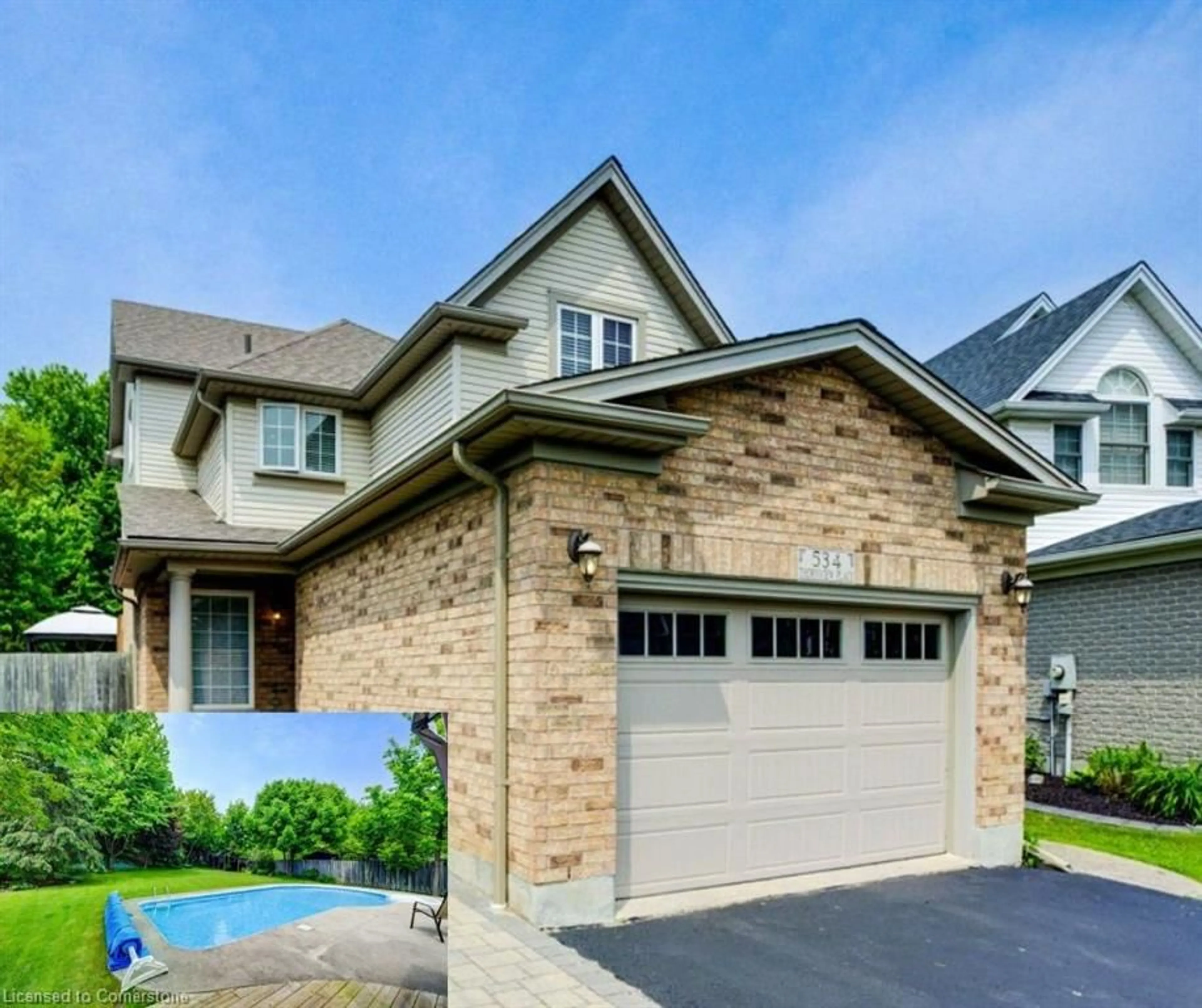Home with brick exterior material, street for 534 Thornview Pl, Waterloo Ontario N2T 2V9