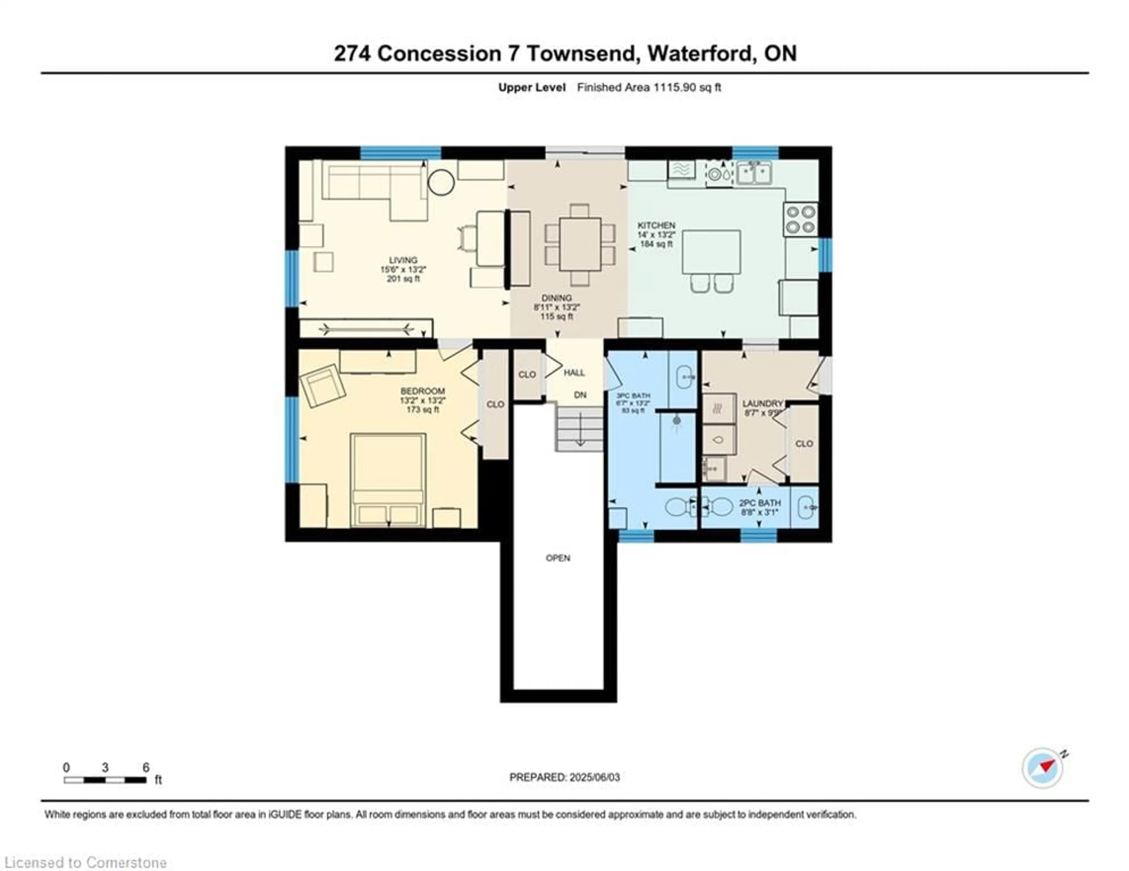 Floor plan for 274 Concession 7 Townsend, Waterford Ontario N0E 1Y0