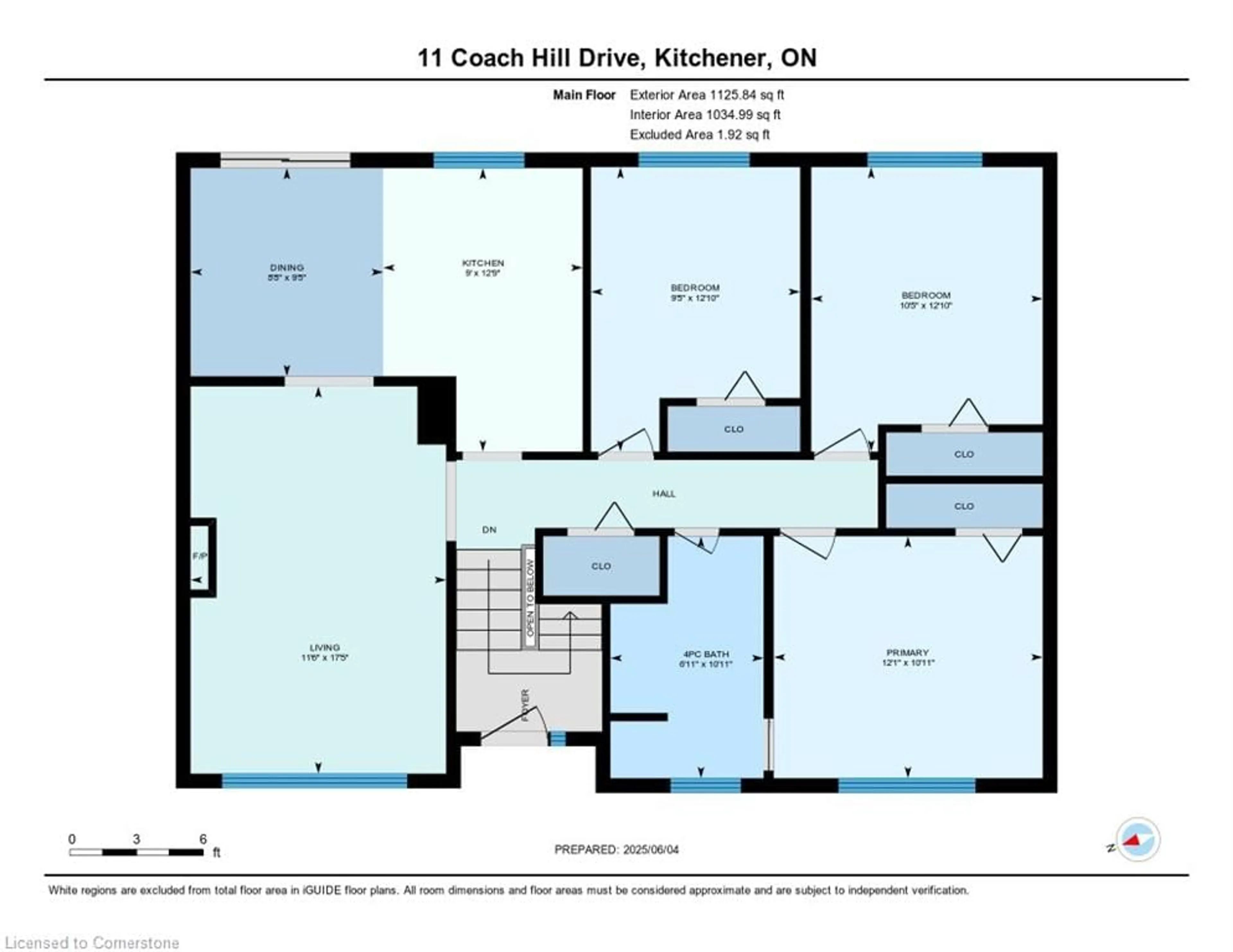 Floor plan for 11 Coach Hill Dr, Kitchener Ontario N2E 1N7