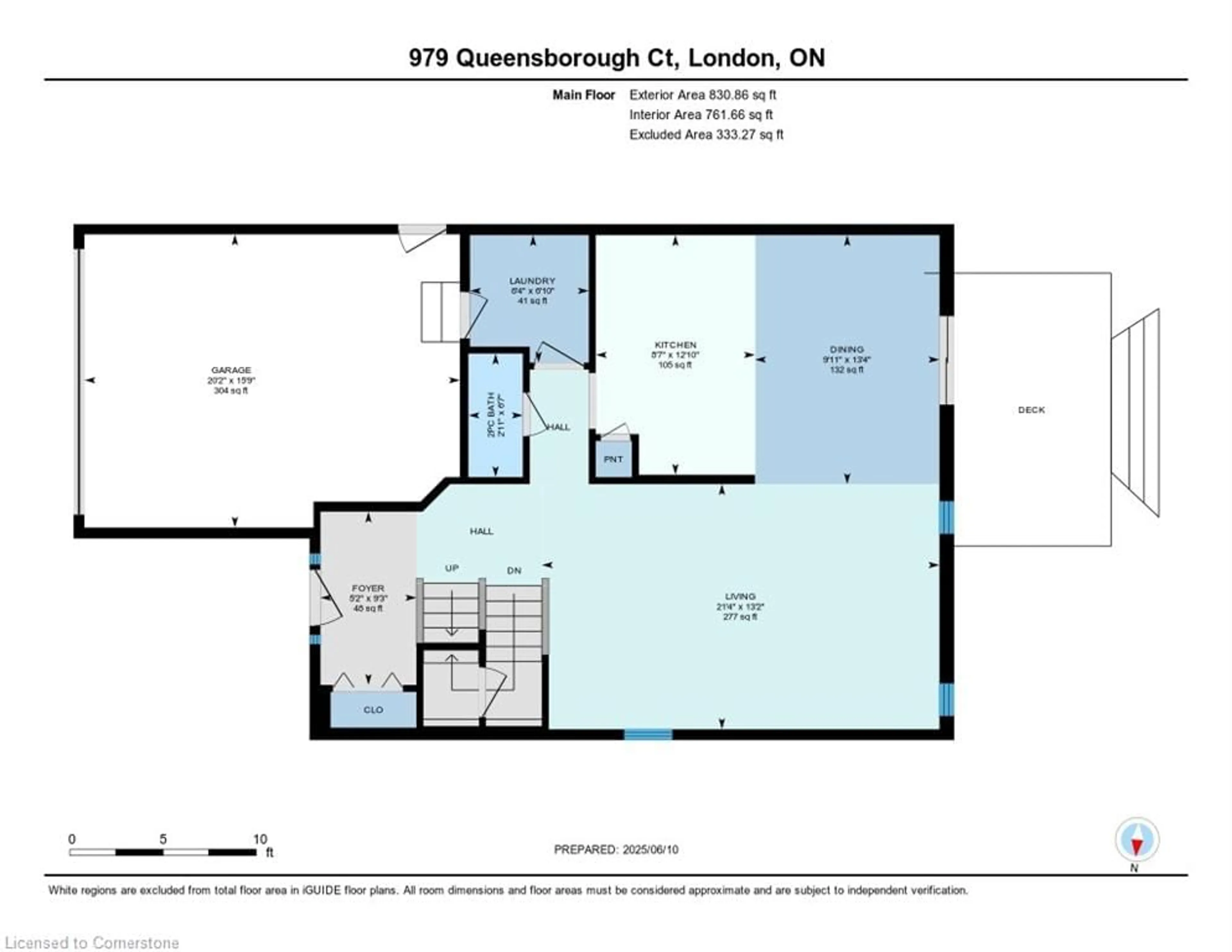 Floor plan for 979 Queensborough Crt, London Ontario N6G 5K1