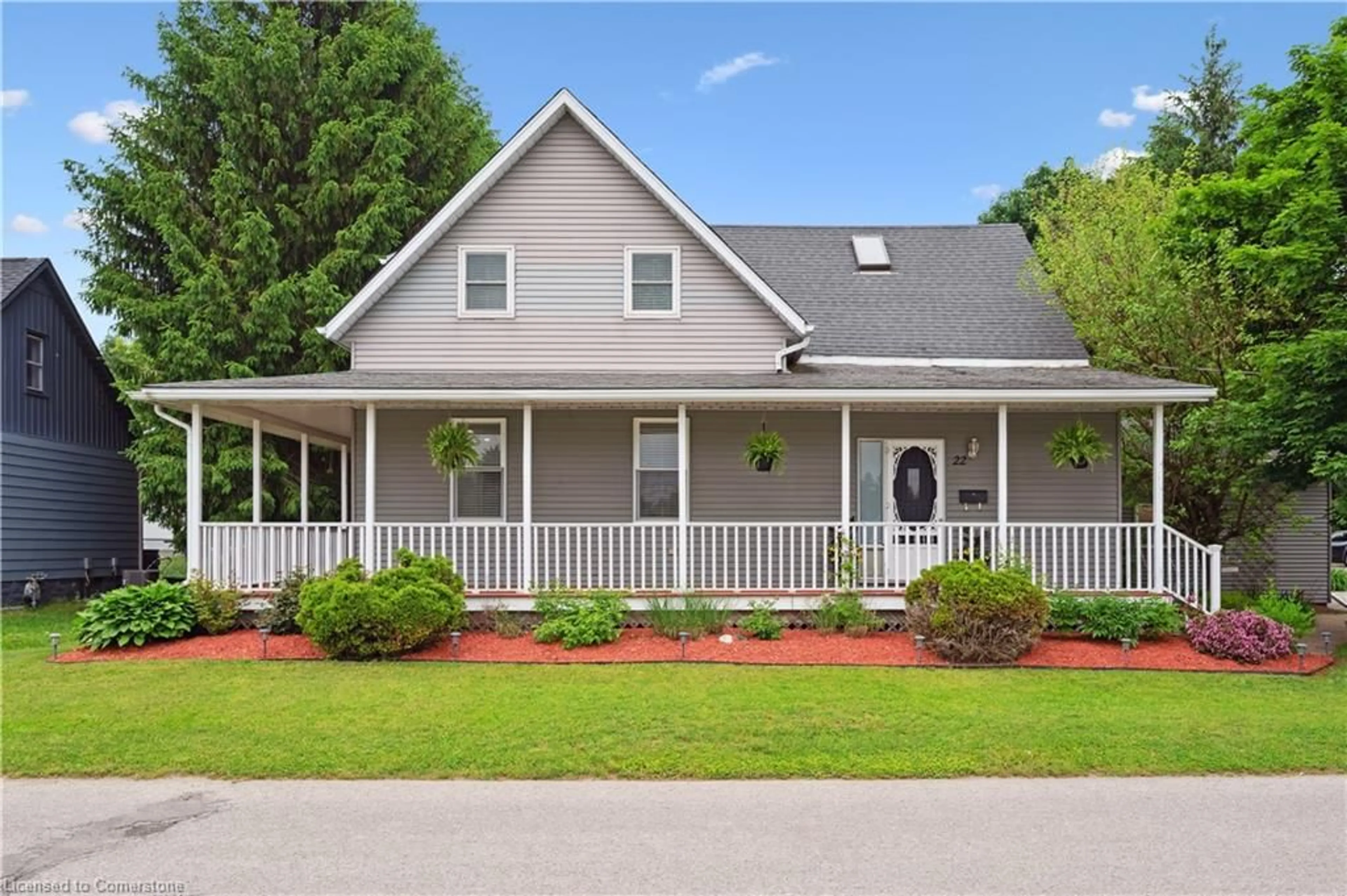 Home with vinyl exterior material, street for 22 Charles St, St. Clements Ontario N0B 2M0
