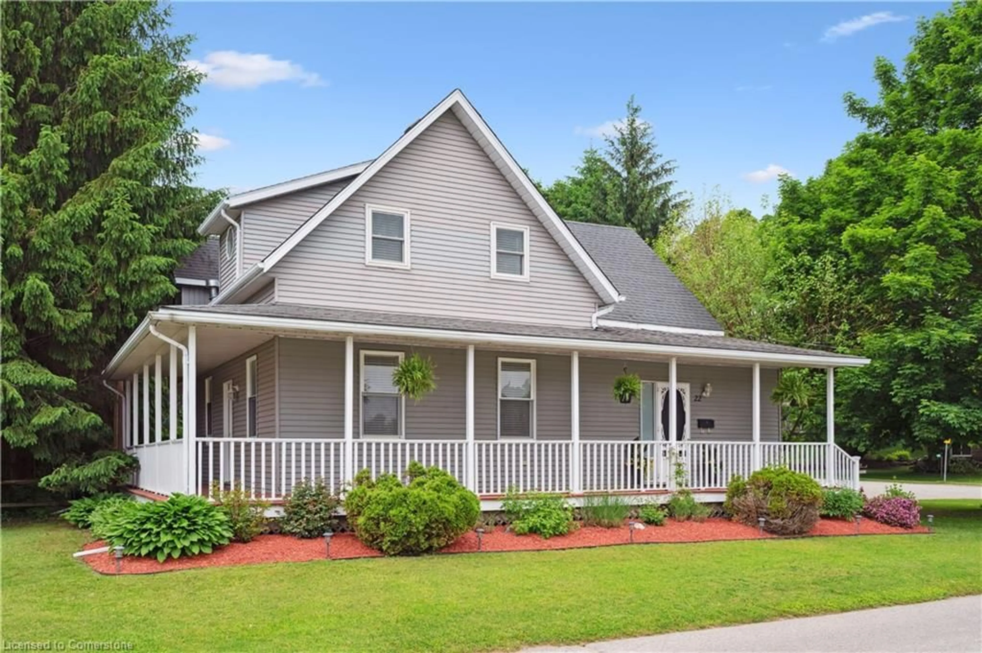 Home with vinyl exterior material, street for 22 Charles St, St. Clements Ontario N0B 2M0