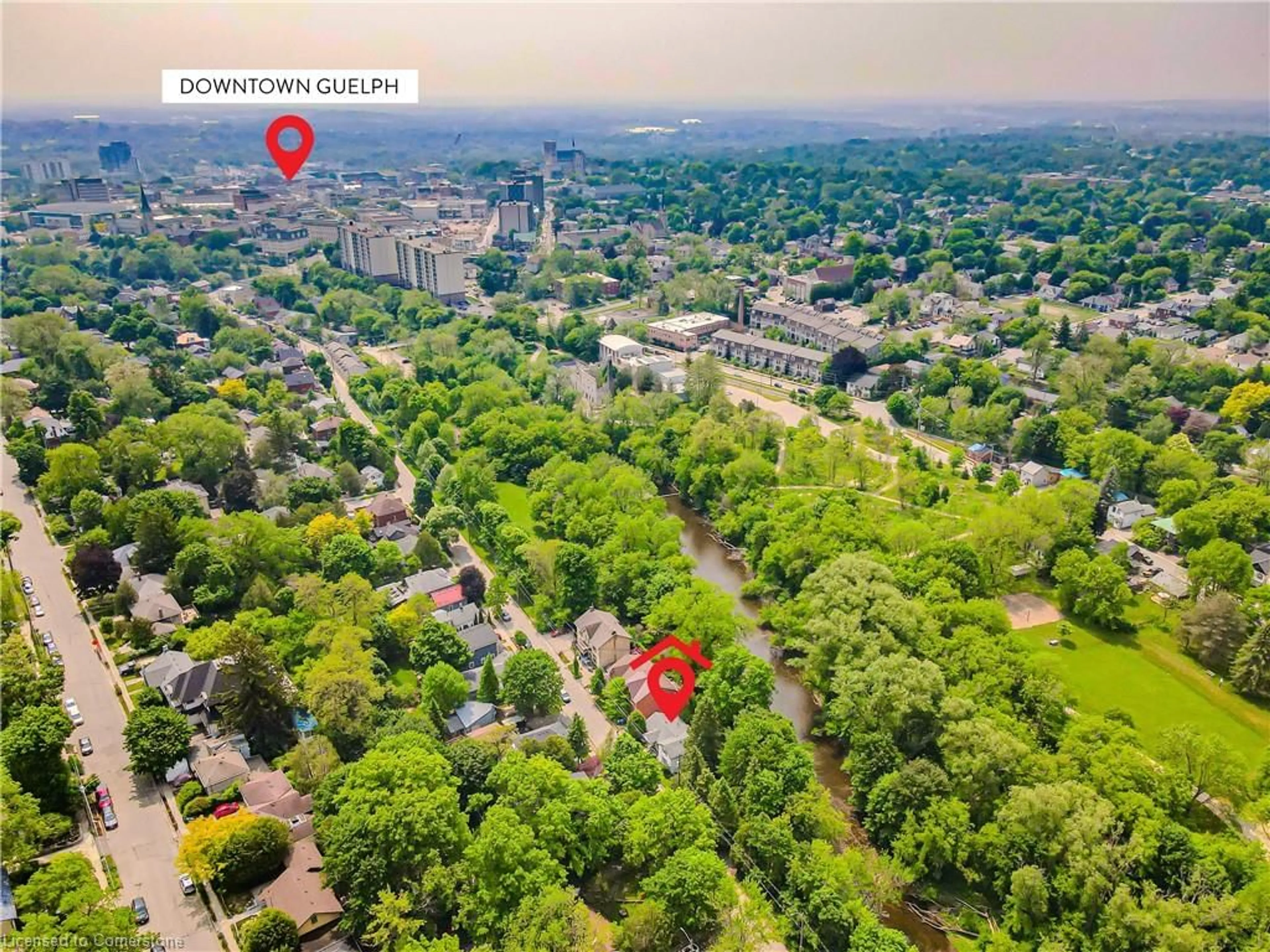 A pic from outside/outdoor area/front of a property/back of a property/a pic from drone, unknown for 262 Arthur St, Guelph Ontario N1E 4V8