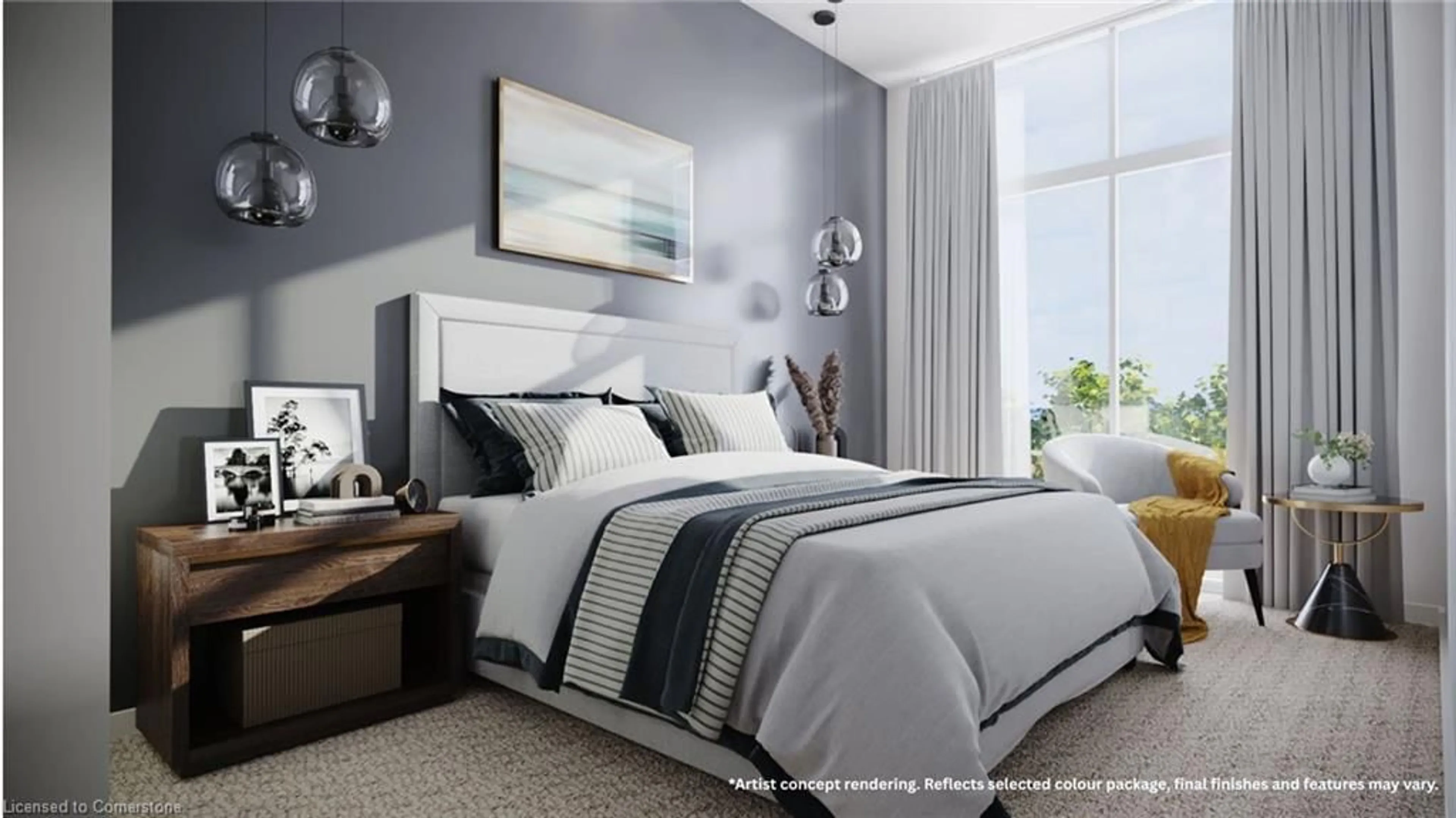 Bedroom with bed, unknown for 461 Green Rd #321, Stoney Creek Ontario L8E 5B4
