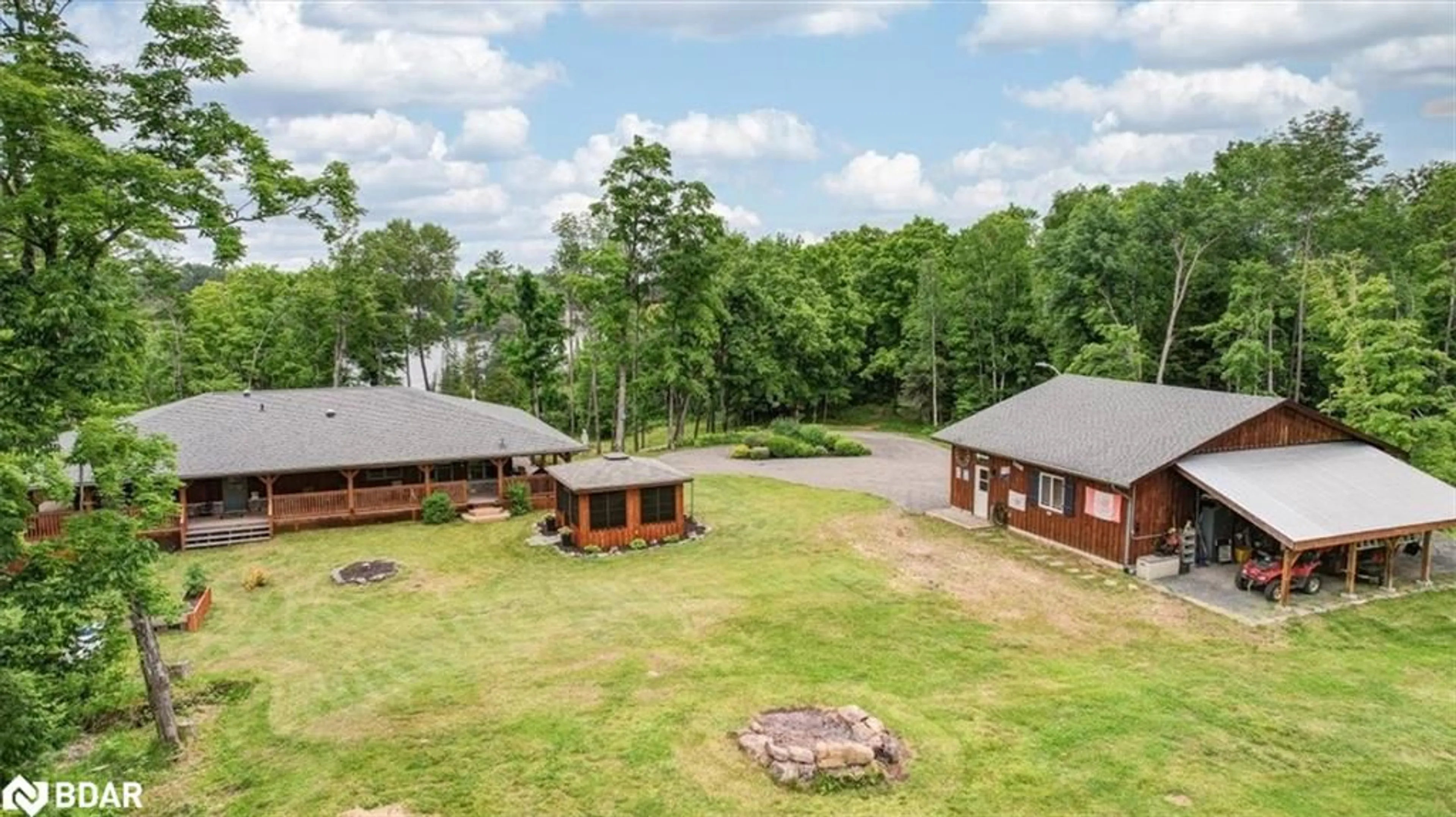 A pic from outside/outdoor area/front of a property/back of a property/a pic from drone, unknown for 944 Steenburg Lake Rd, Gilmour Ontario K0L 1W0