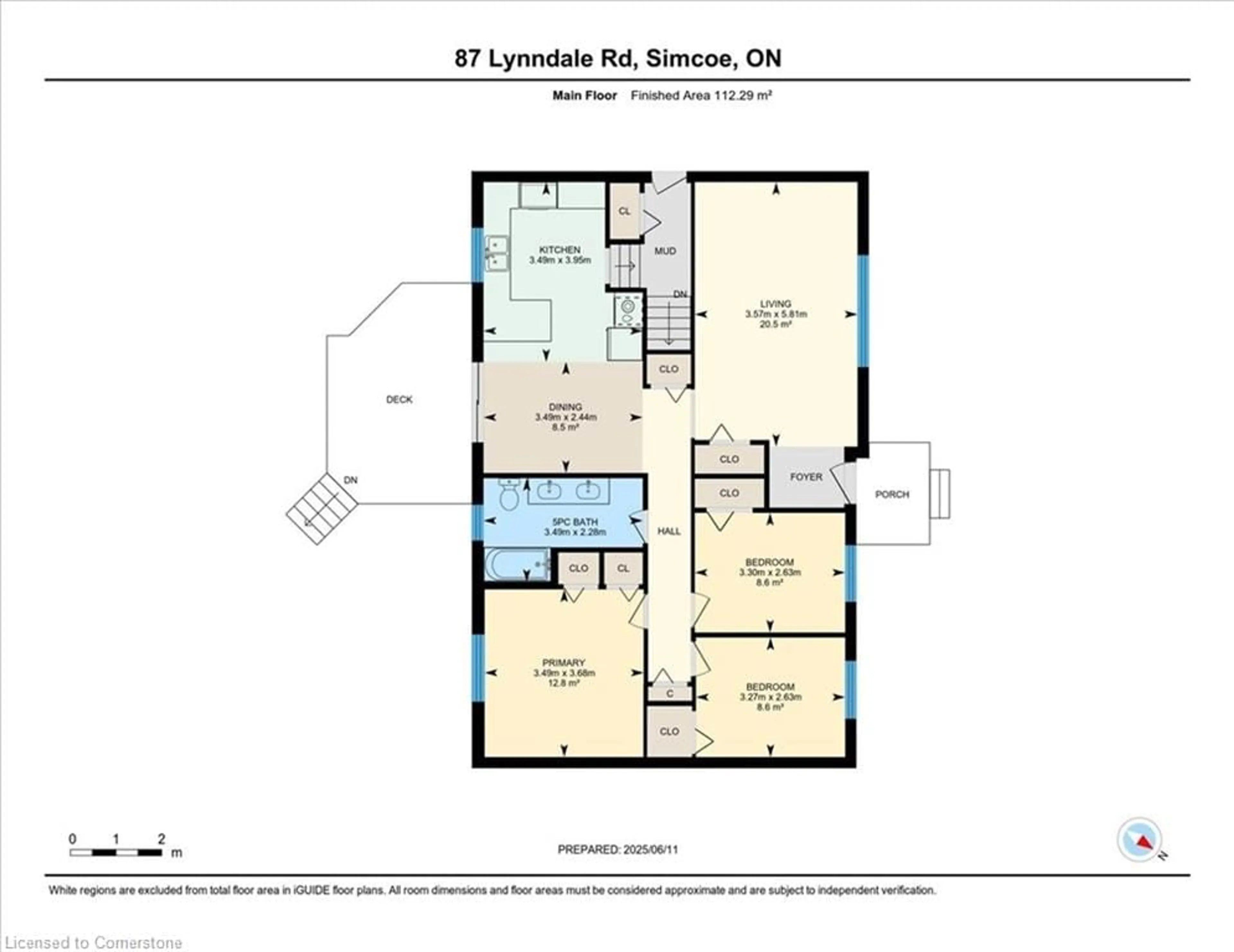 Floor plan for 87 Lynndale Rd, Simcoe Ontario N3Y 4W9