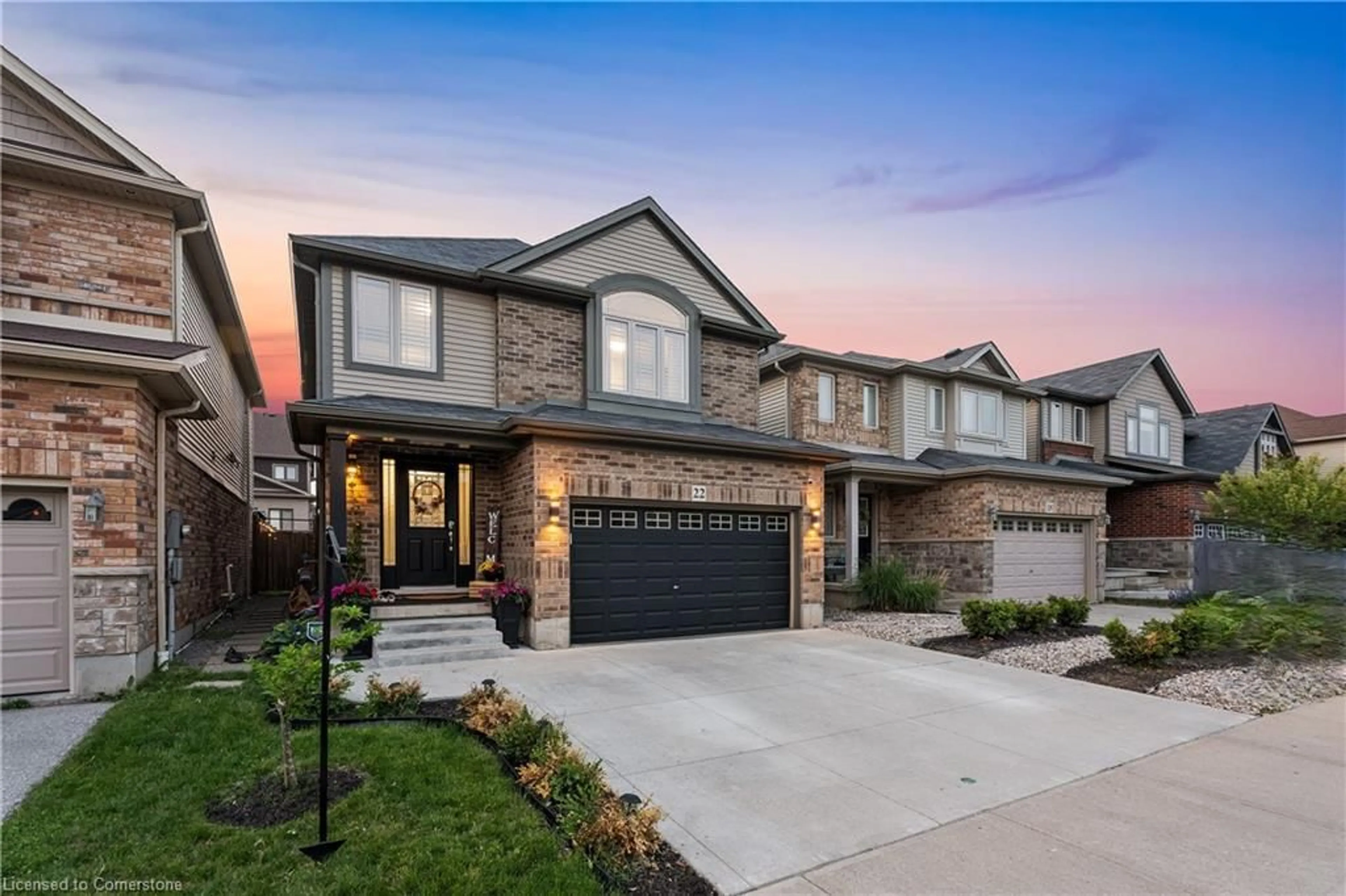 Home with brick exterior material, street for 22 Creek Ridge St, Kitchener Ontario N2R 0B5