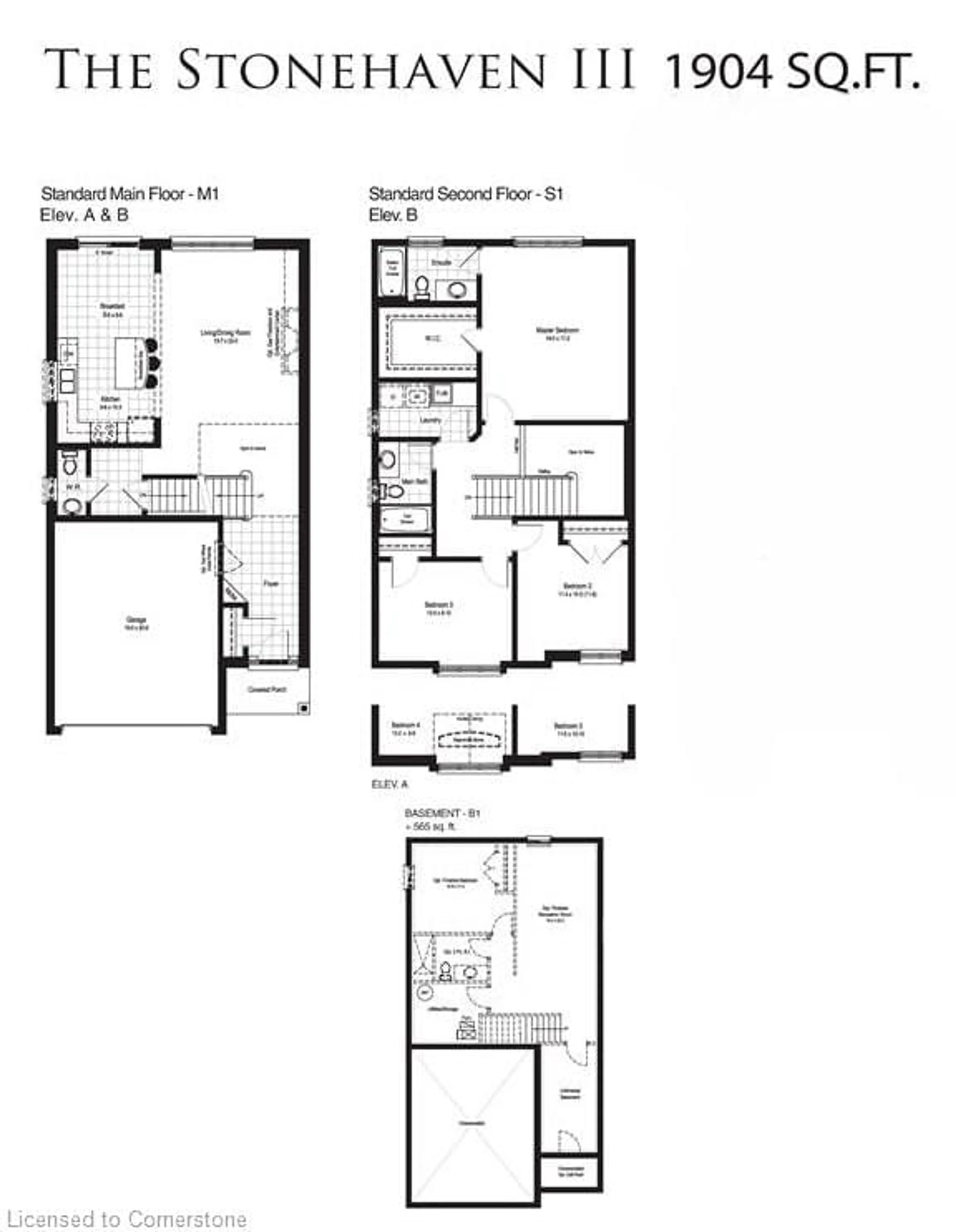 Floor plan for 22 Creek Ridge St, Kitchener Ontario N2R 0B5