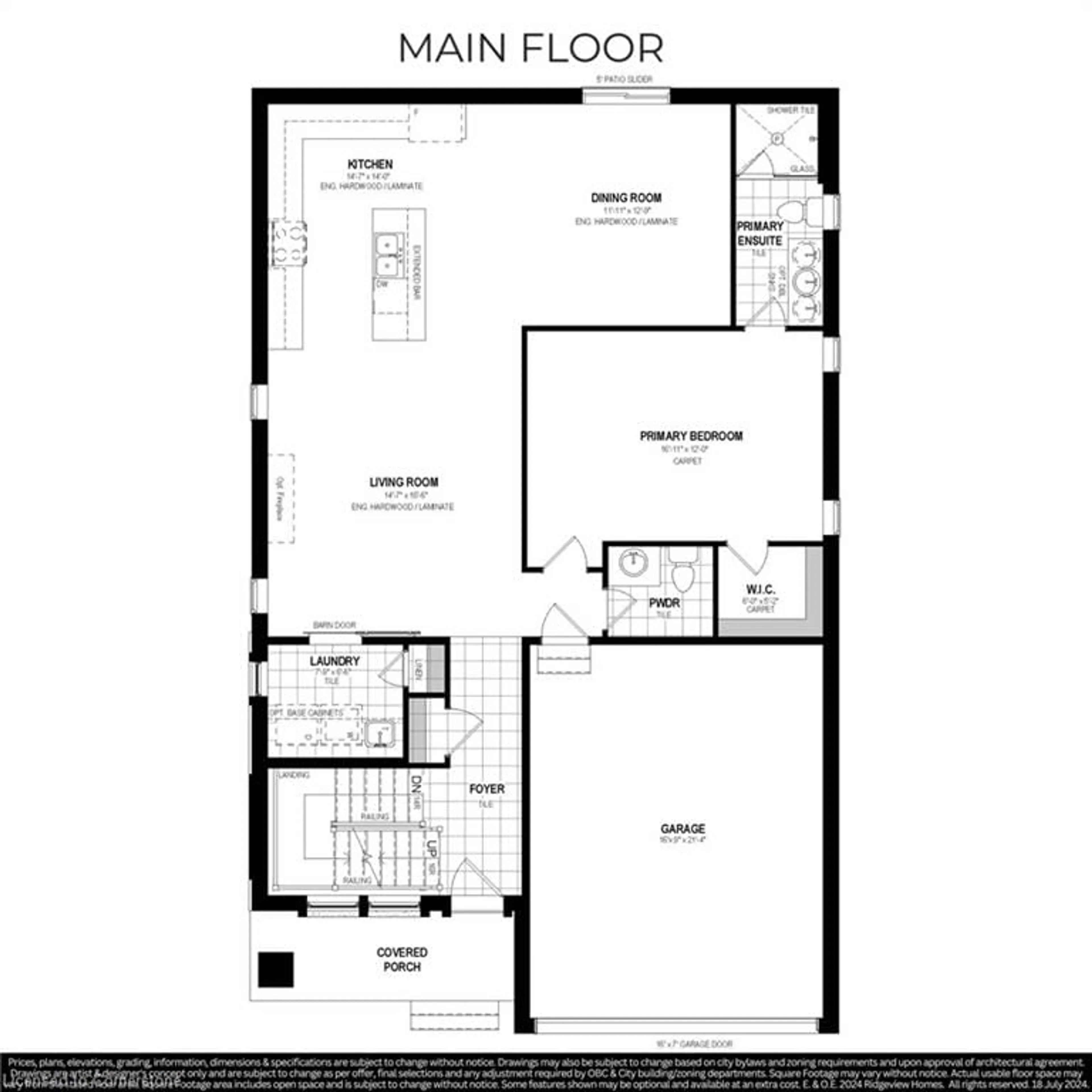 Floor plan for LOT 23 - 136 Rivergreen Cres, Cambridge Ontario N1S 0G1