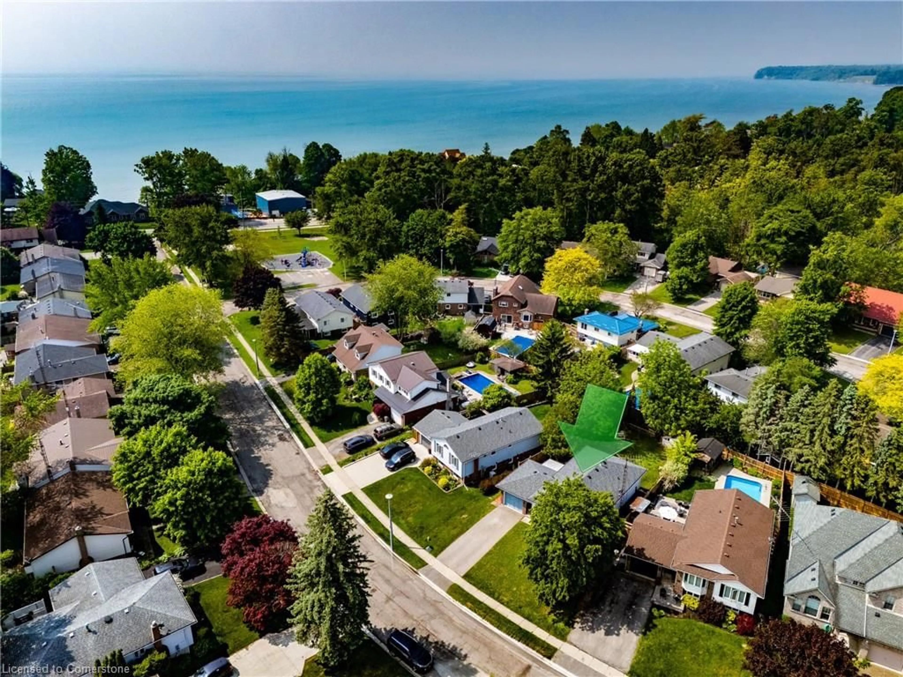 A pic from outside/outdoor area/front of a property/back of a property/a pic from drone, water/lake/river/ocean view for 25 Mergl Dr, Port Dover Ontario N0A 1N4