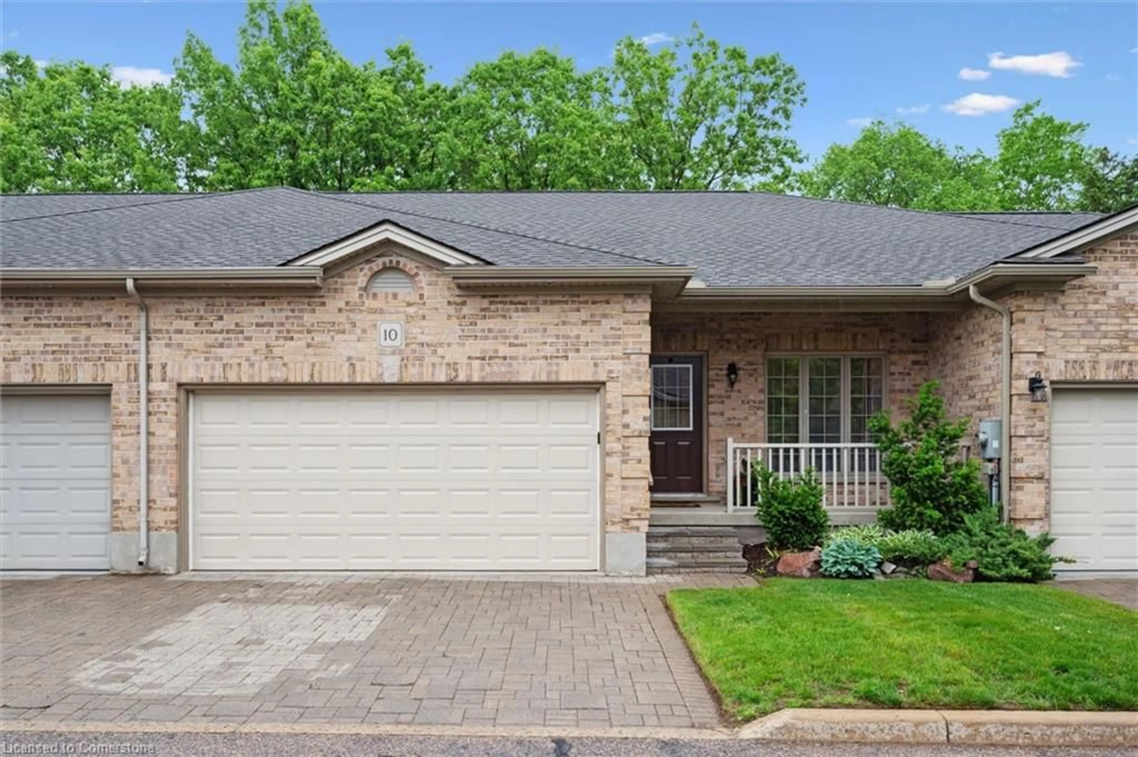 Home with brick exterior material, street for 900 Doon Village Rd #10, Kitchener Ontario N2P 1A4