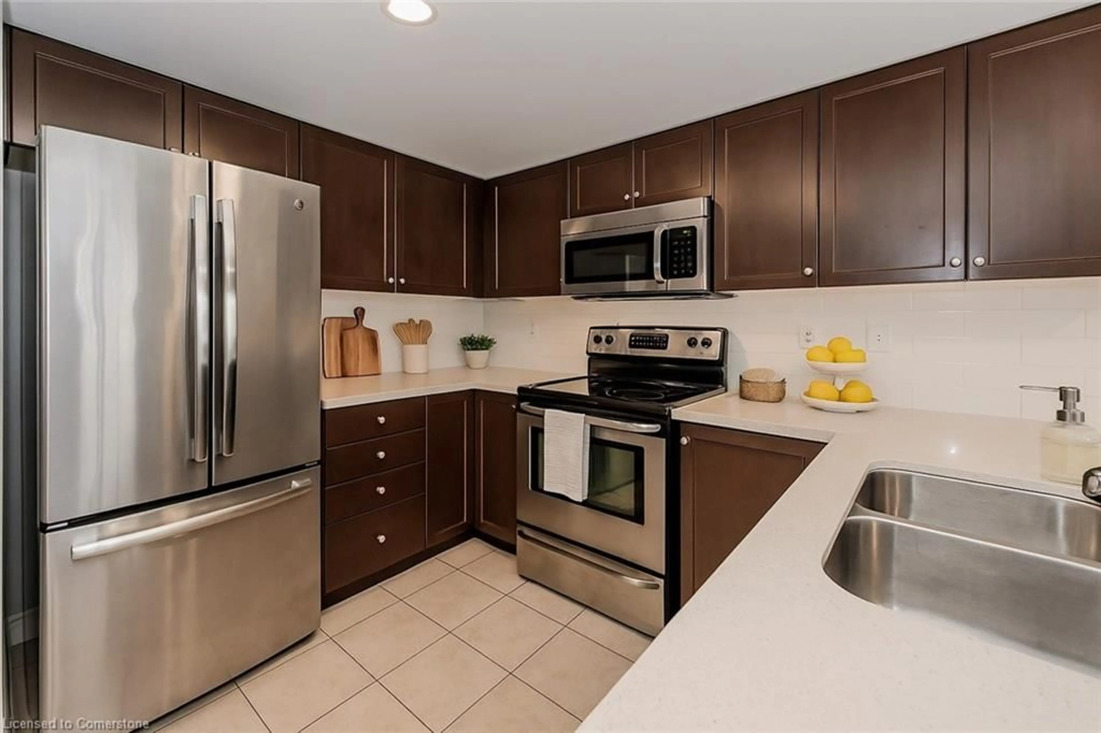 Standard kitchen, ceramic/tile floor for 505 Margaret St #201, Cambridge Ontario N3H 0A6