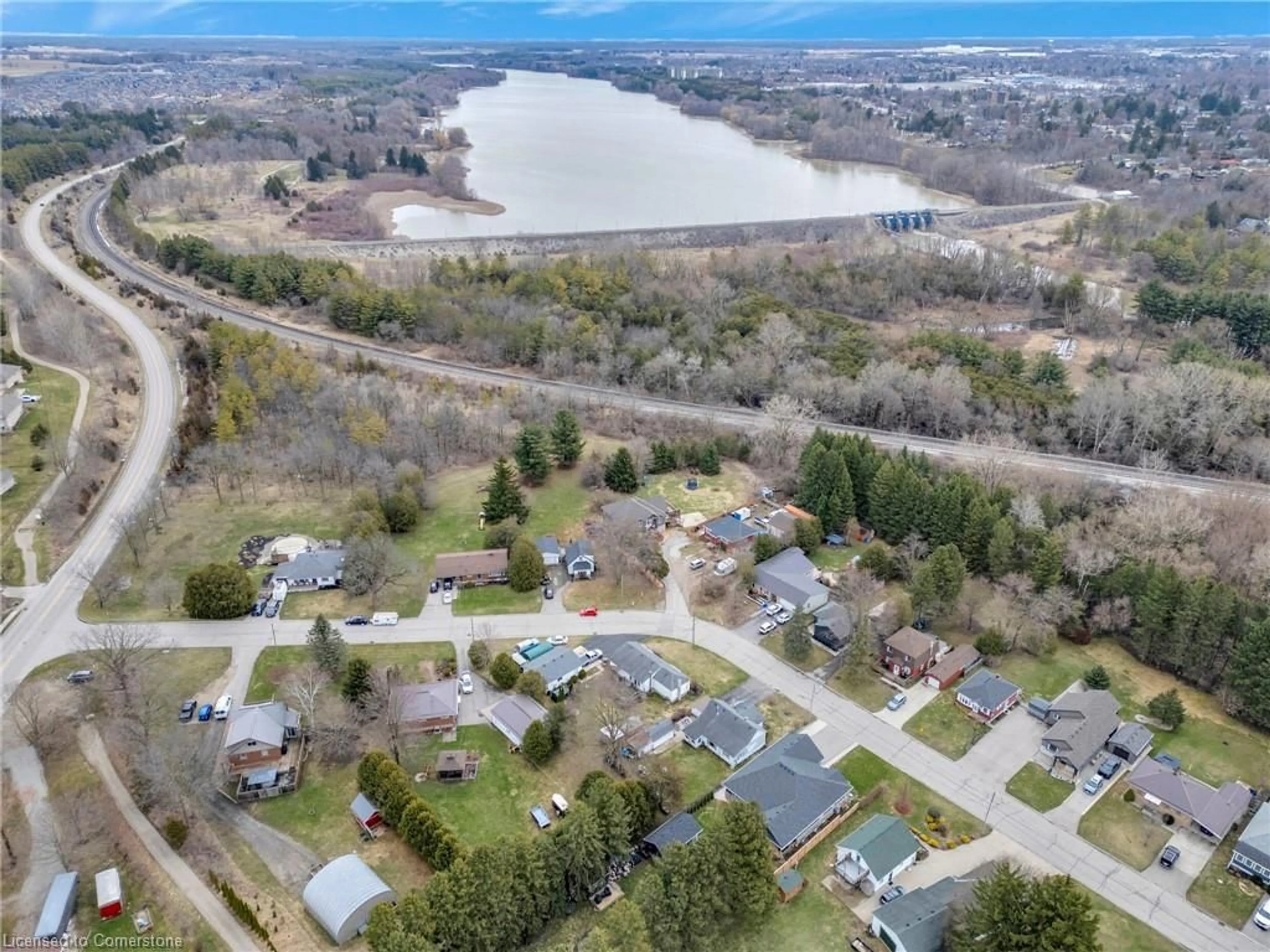A pic from outside/outdoor area/front of a property/back of a property/a pic from drone, water/lake/river/ocean view for 80B Frederick St, Woodstock Ontario N4S 7W1