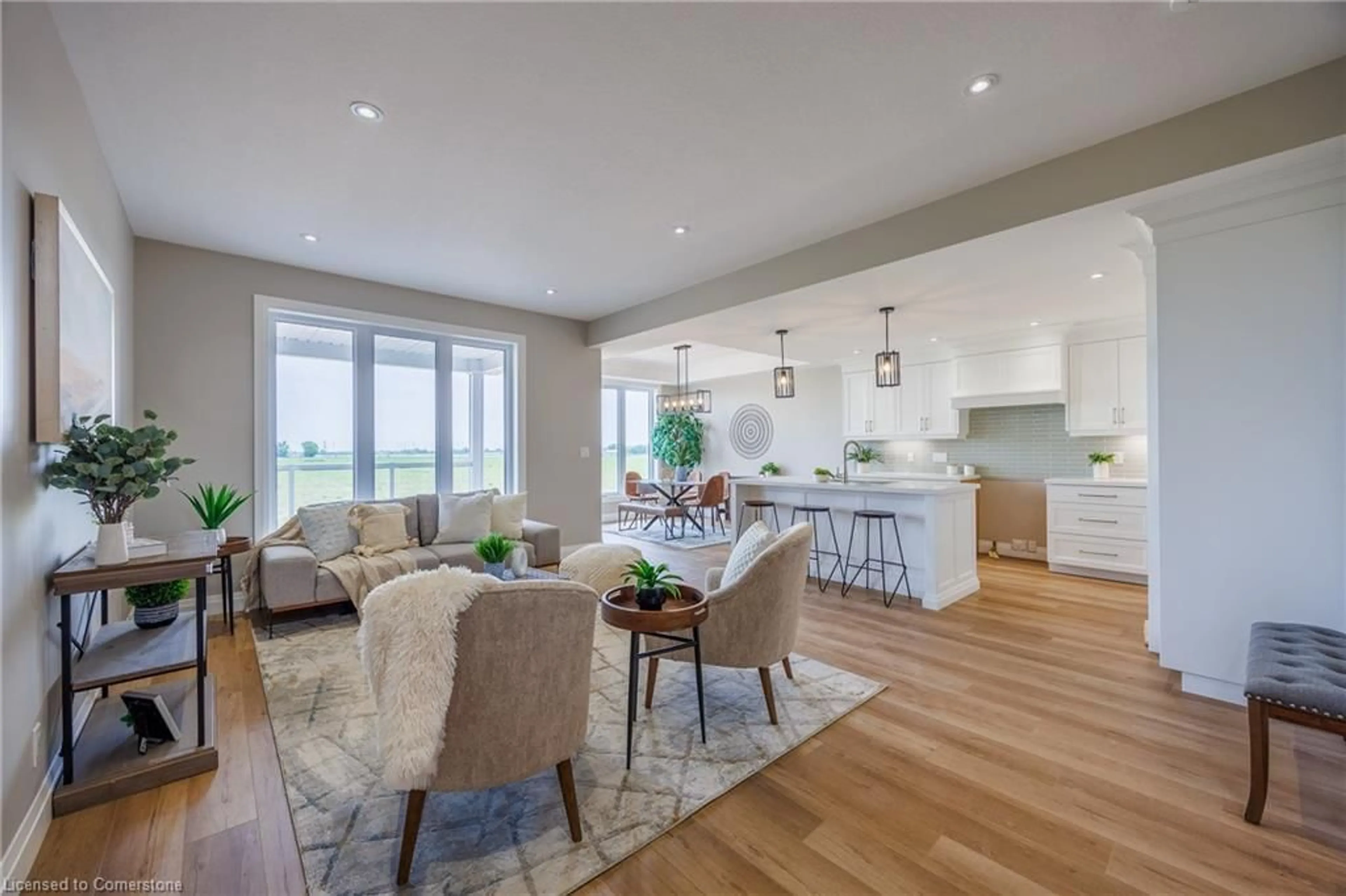 Open concept kitchen, wood/laminate floor for LOT 94-2 Pike Creek Dr, Cayuga Ontario N0A 1E0