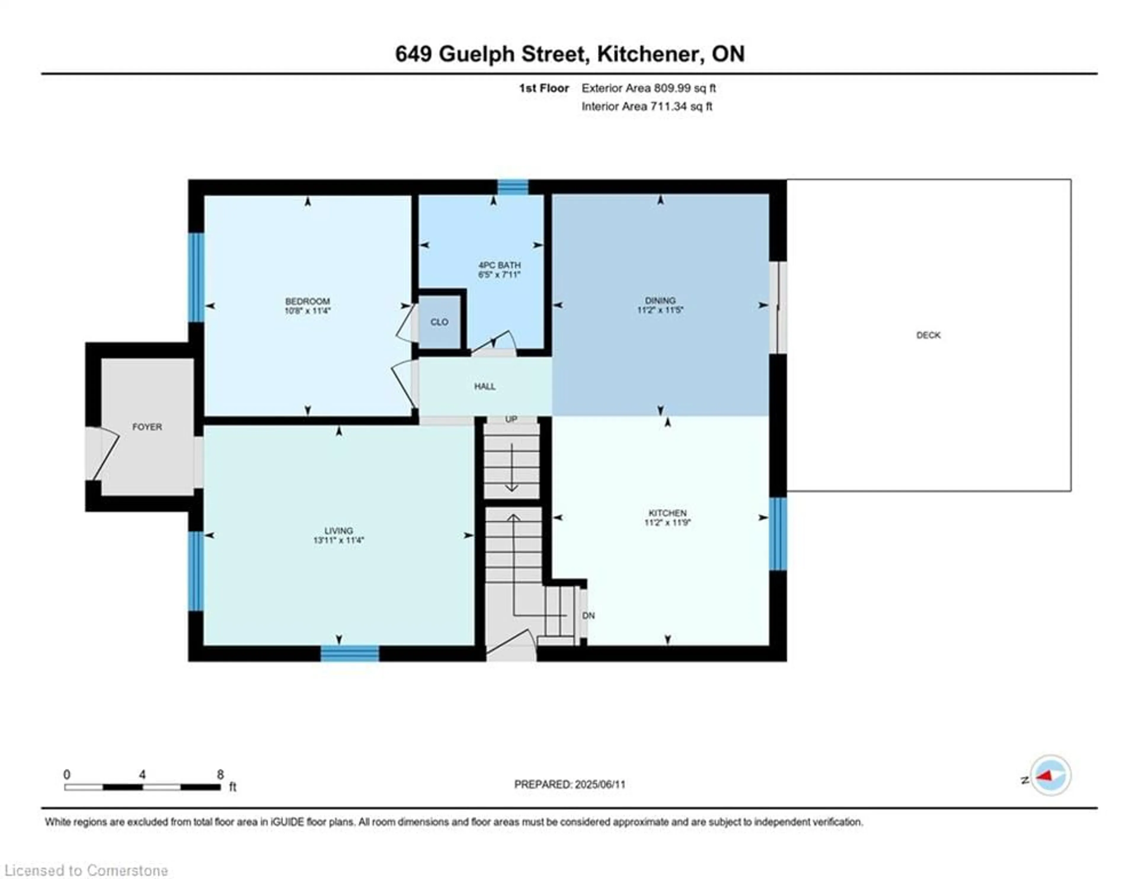 Floor plan for 649 Guelph St, Kitchener Ontario N2H 5Y5