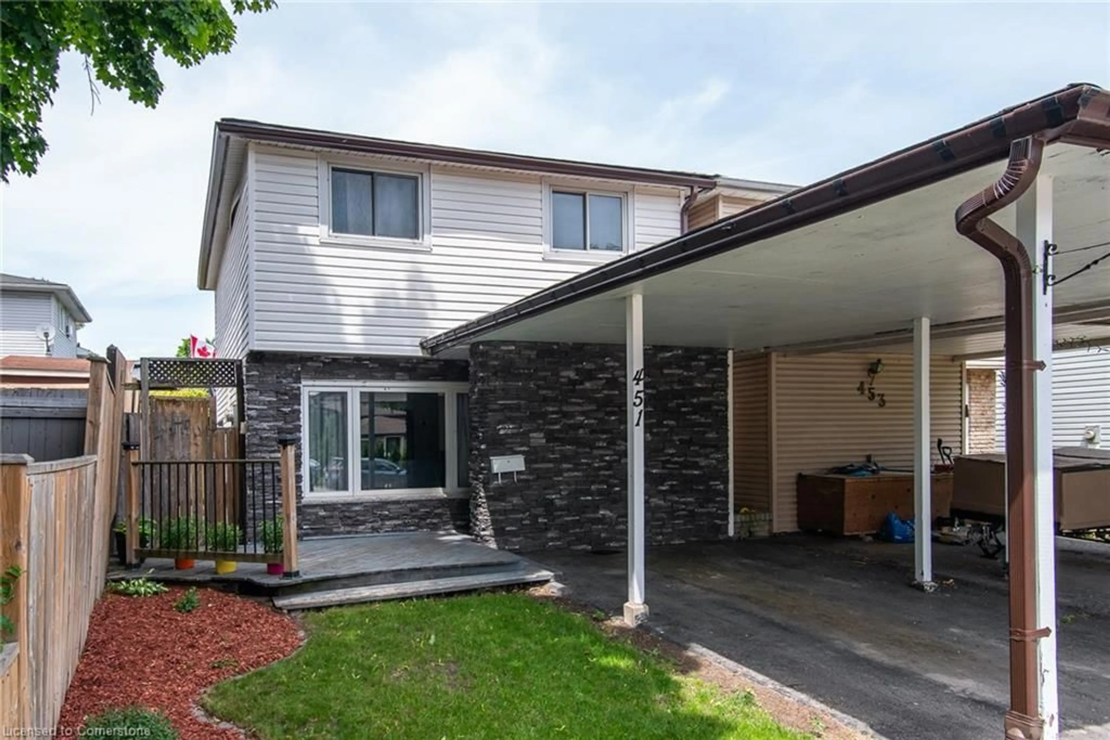 Home with vinyl exterior material, street for 451 Pinetree Cres, Cambridge Ontario N3H 4X4