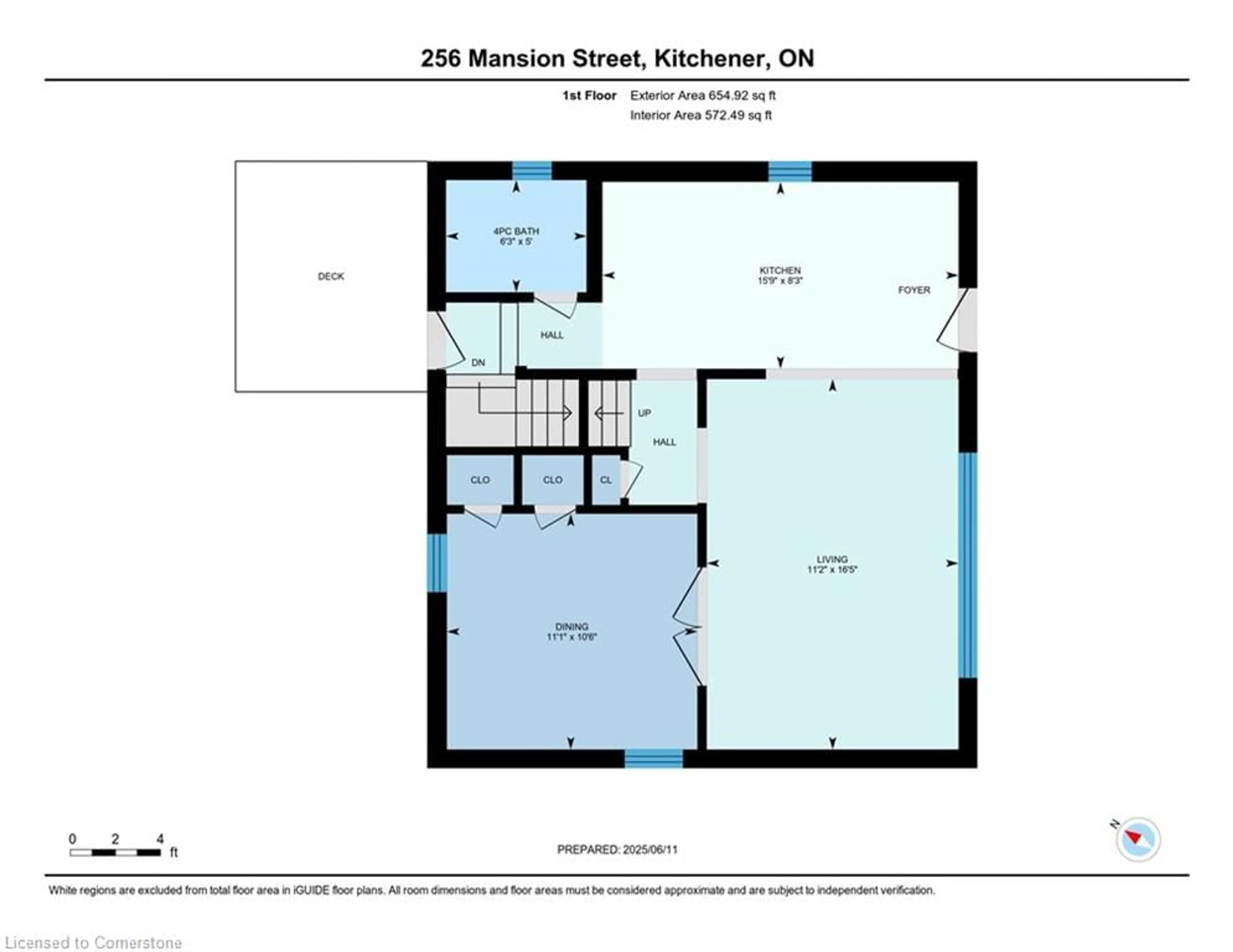 Floor plan for 256 Mansion St, Kitchener Ontario N2H 2K7