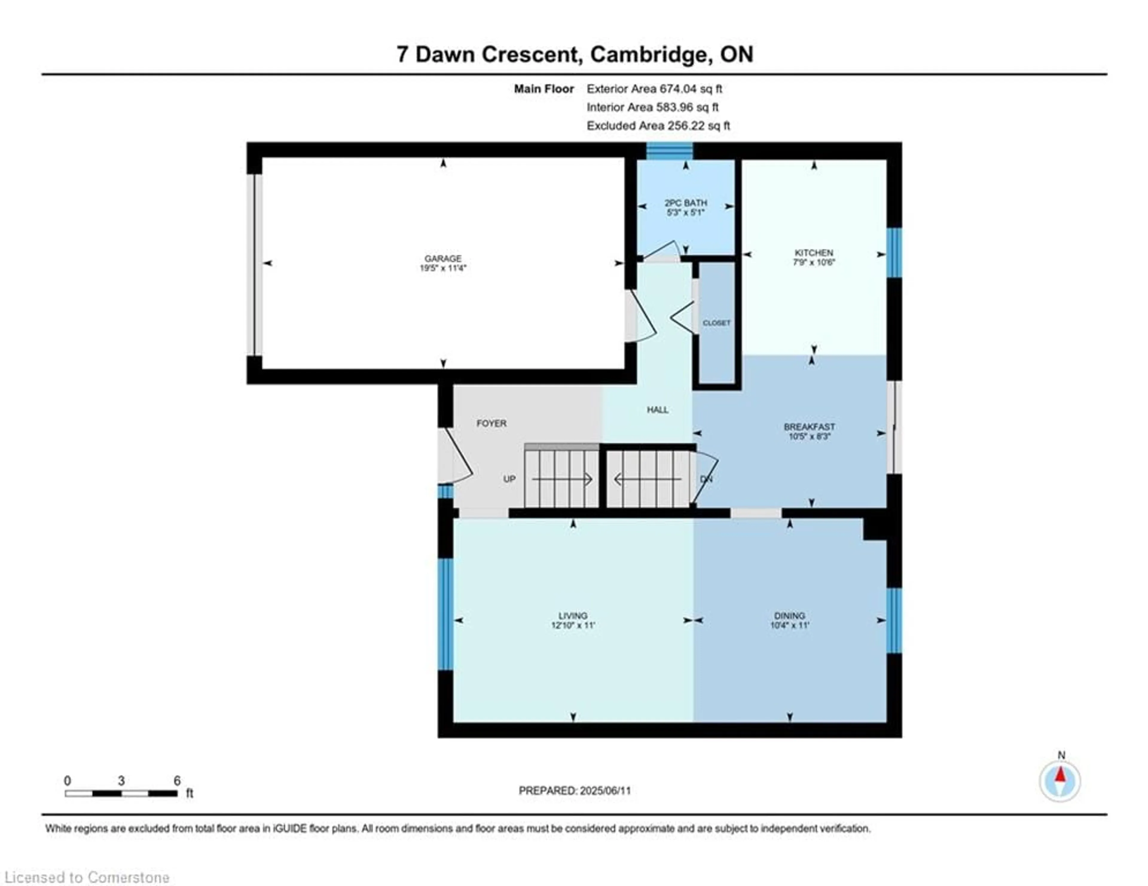 Floor plan for 7 Dawn Cres, Cambridge Ontario N3C 3X2