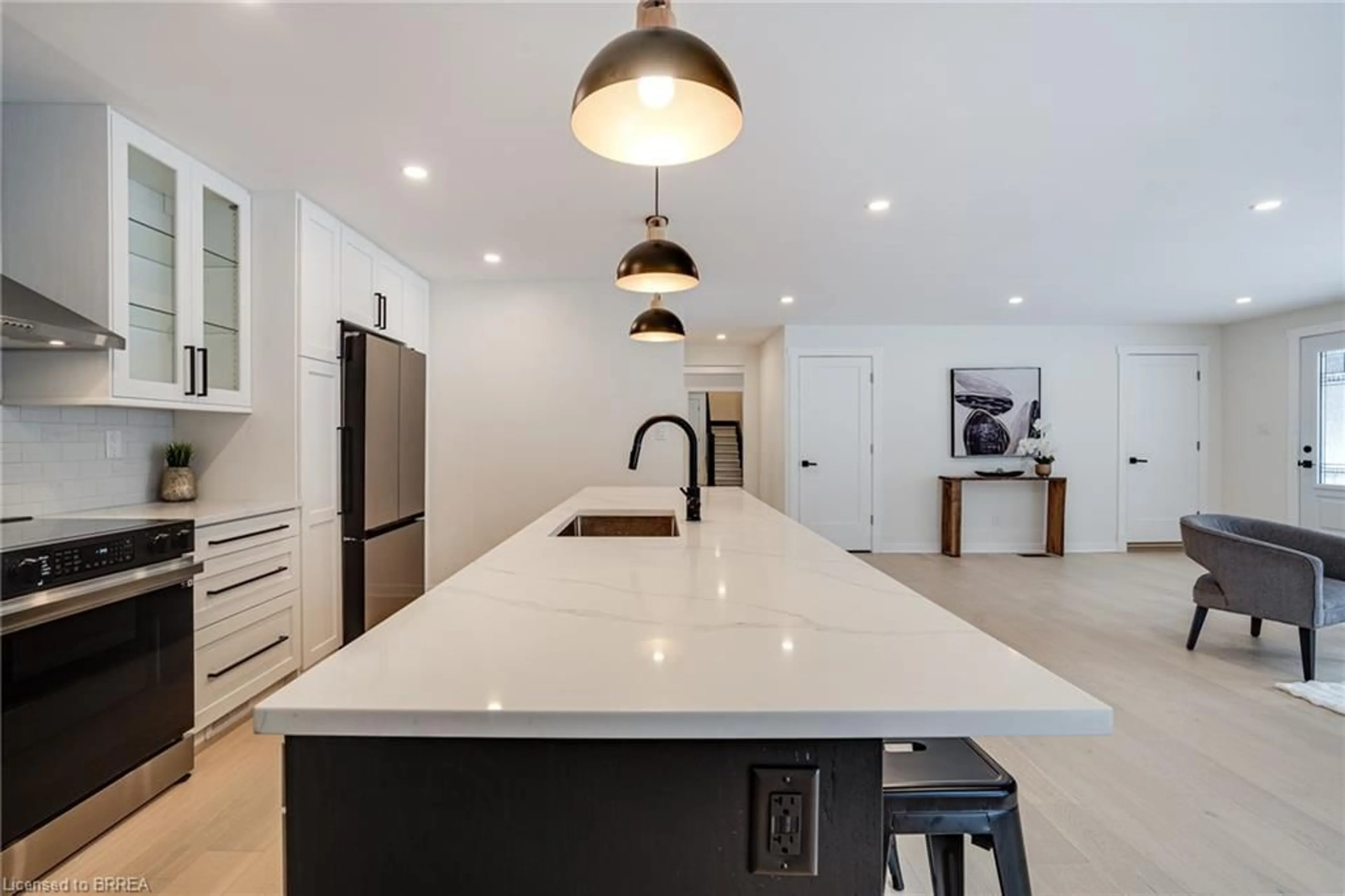 Contemporary kitchen, ceramic/tile floor for 32 Princess St, Glen Morris Ontario N0B 1W0