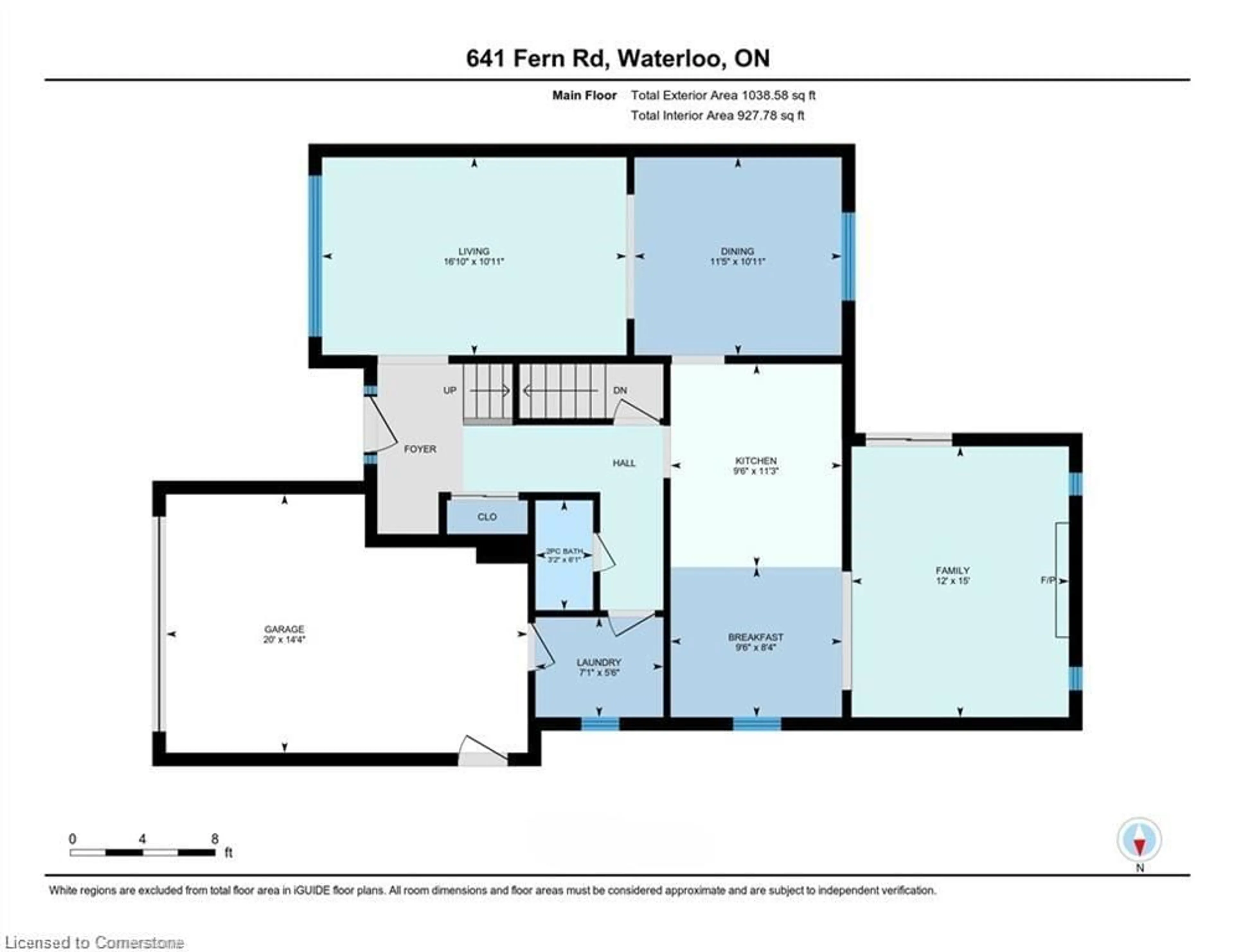 Floor plan for 641 Fern Rd, Waterloo Ontario N2V 1G4