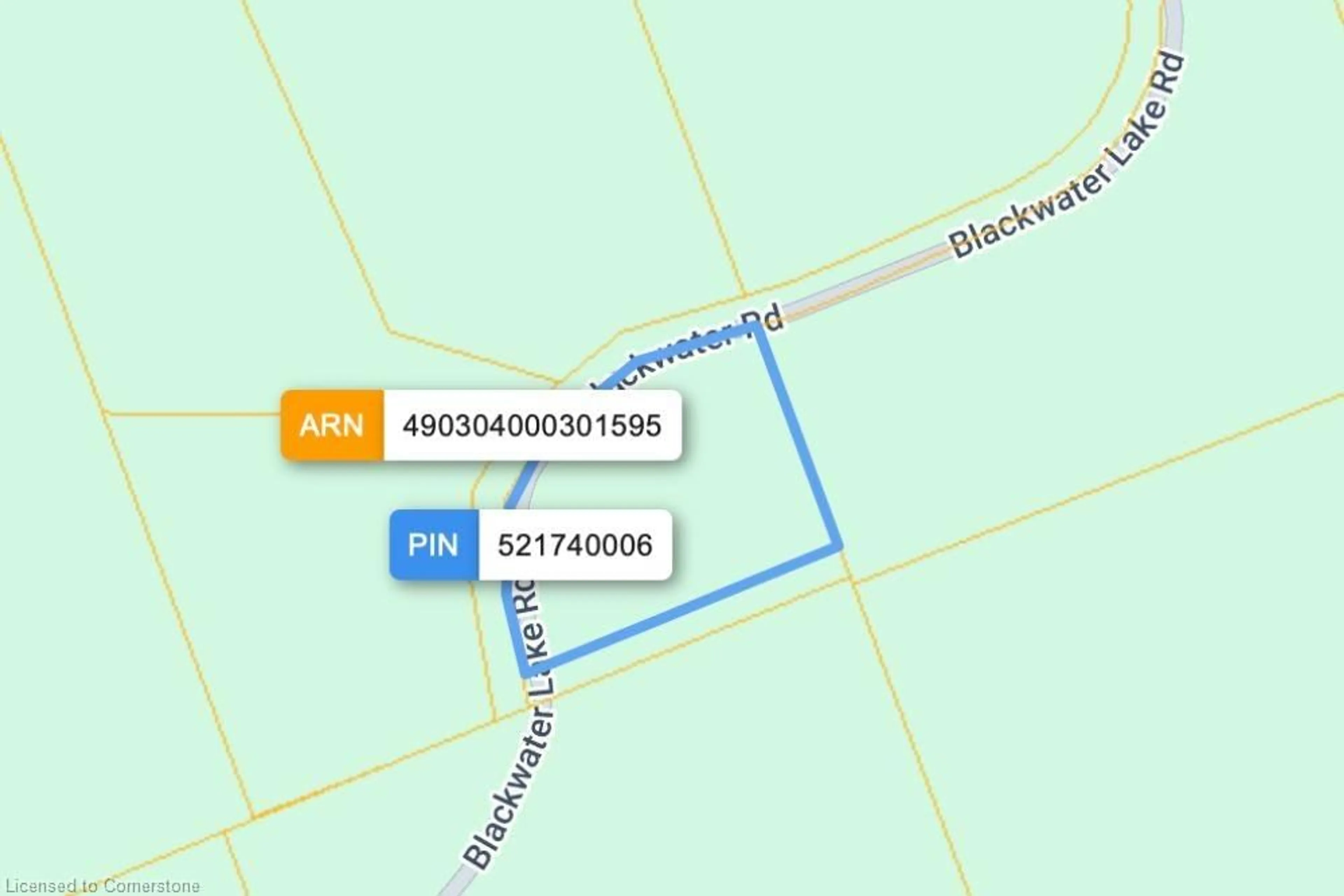 Picture of a map for 585 Blackwater Rd, Parry Sound Ontario P2A 2W8