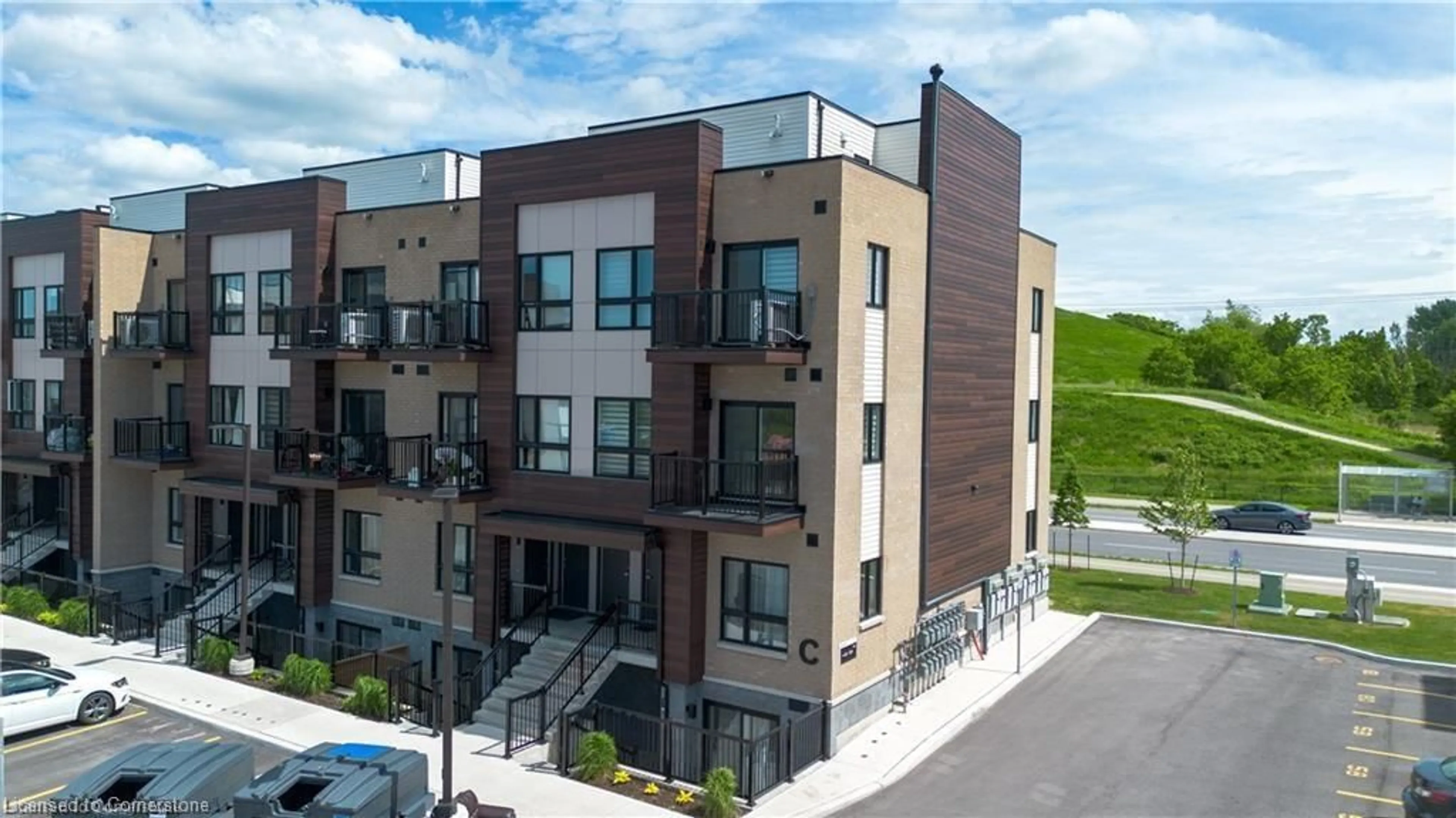 A pic from outside/outdoor area/front of a property/back of a property/a pic from drone, unknown for 10 Palace St #C12, Kitchener Ontario N2E 0J3
