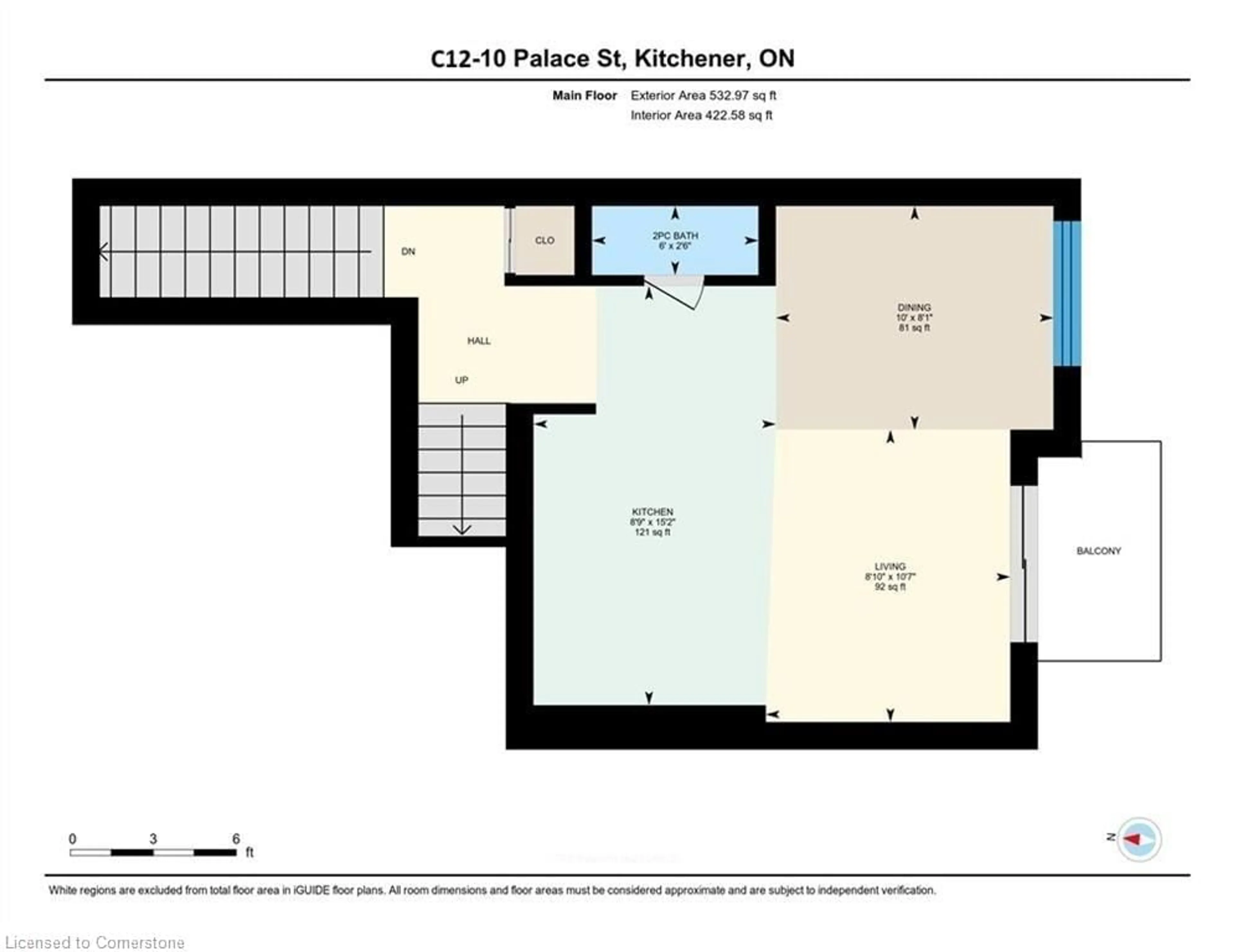 Floor plan for 10 Palace St #C12, Kitchener Ontario N2E 0J3