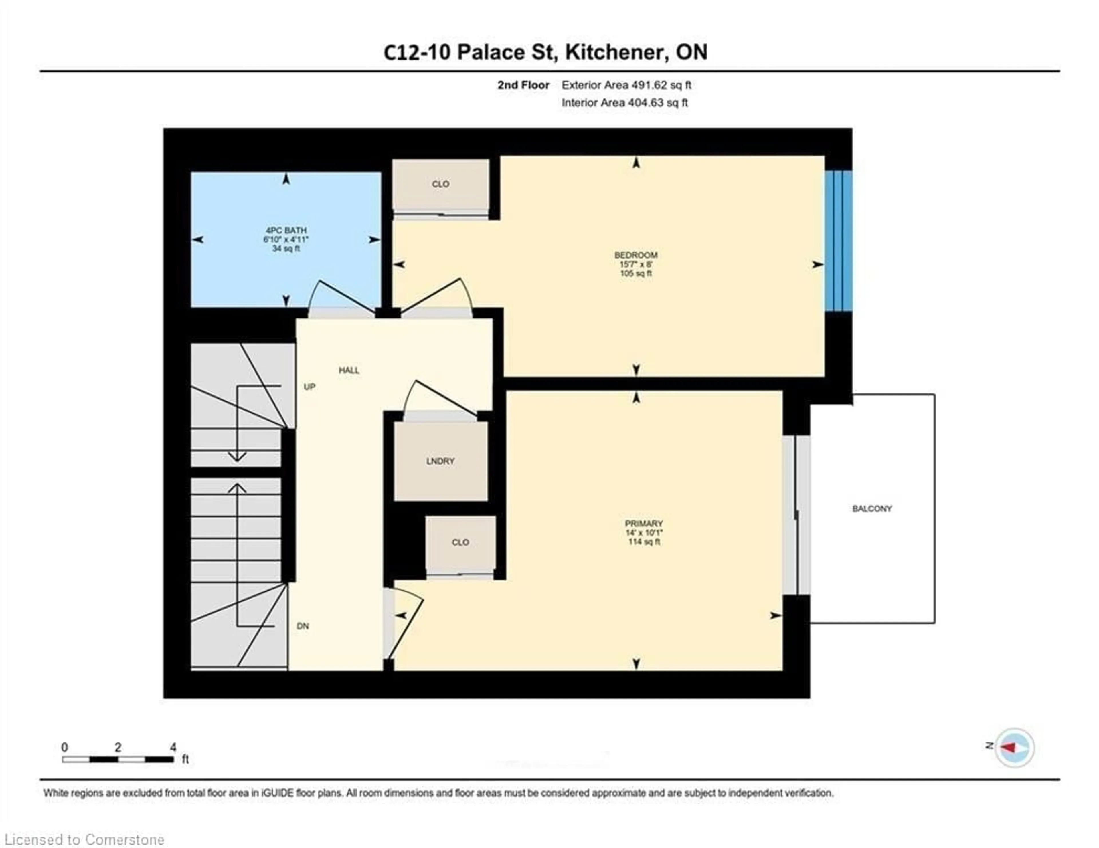 Floor plan for 10 Palace St #C12, Kitchener Ontario N2E 0J3