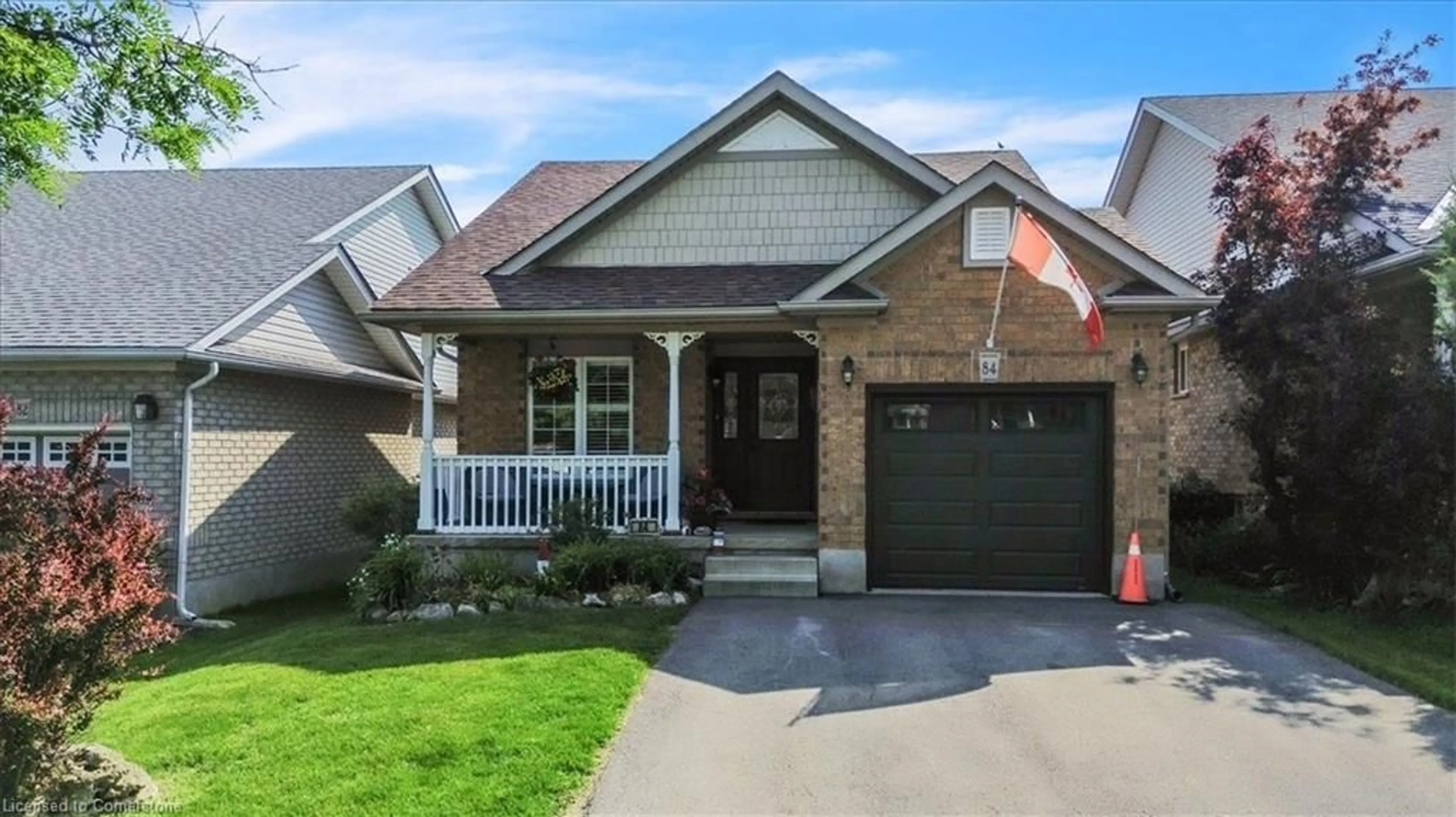 Home with brick exterior material, street for 84 Doctor Moore Crt, Acton Ontario L7J 3A7
