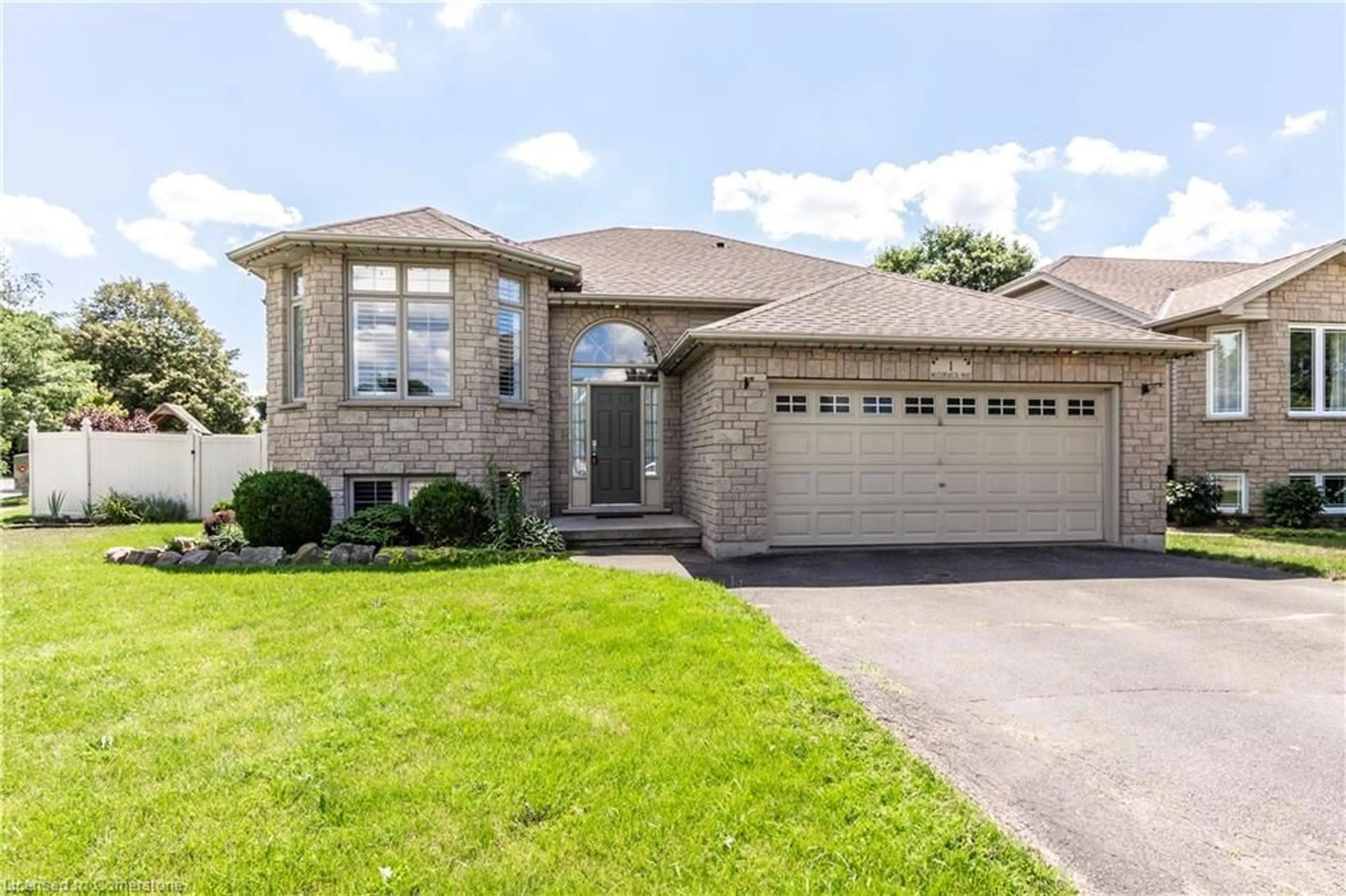 Home with brick exterior material, street for 1 Mccormick Way, Brantford Ontario N3V 1E6