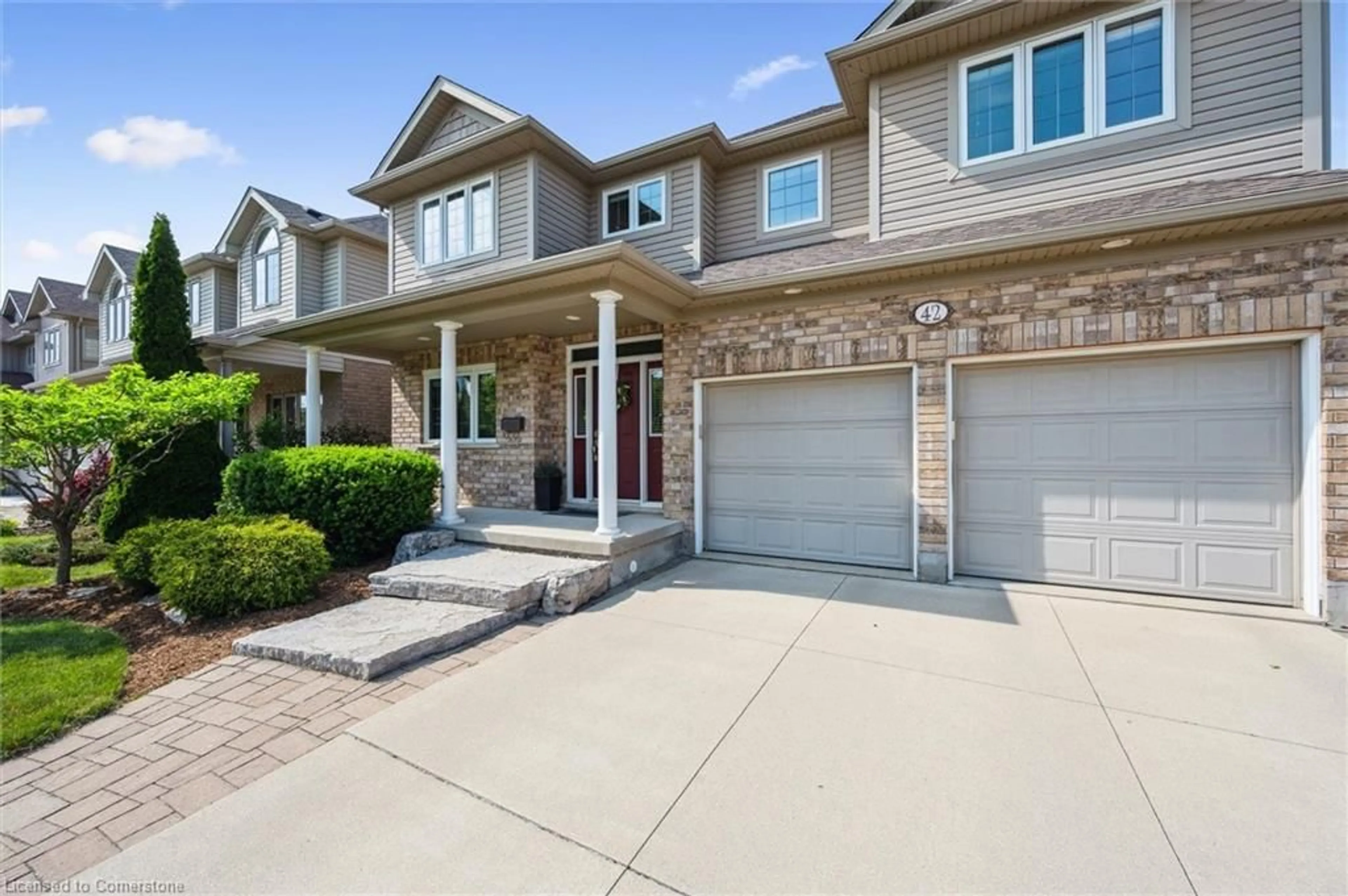 Home with brick exterior material, street for 42 Treeview Dr, St. Jacobs Ontario N0B 2N0