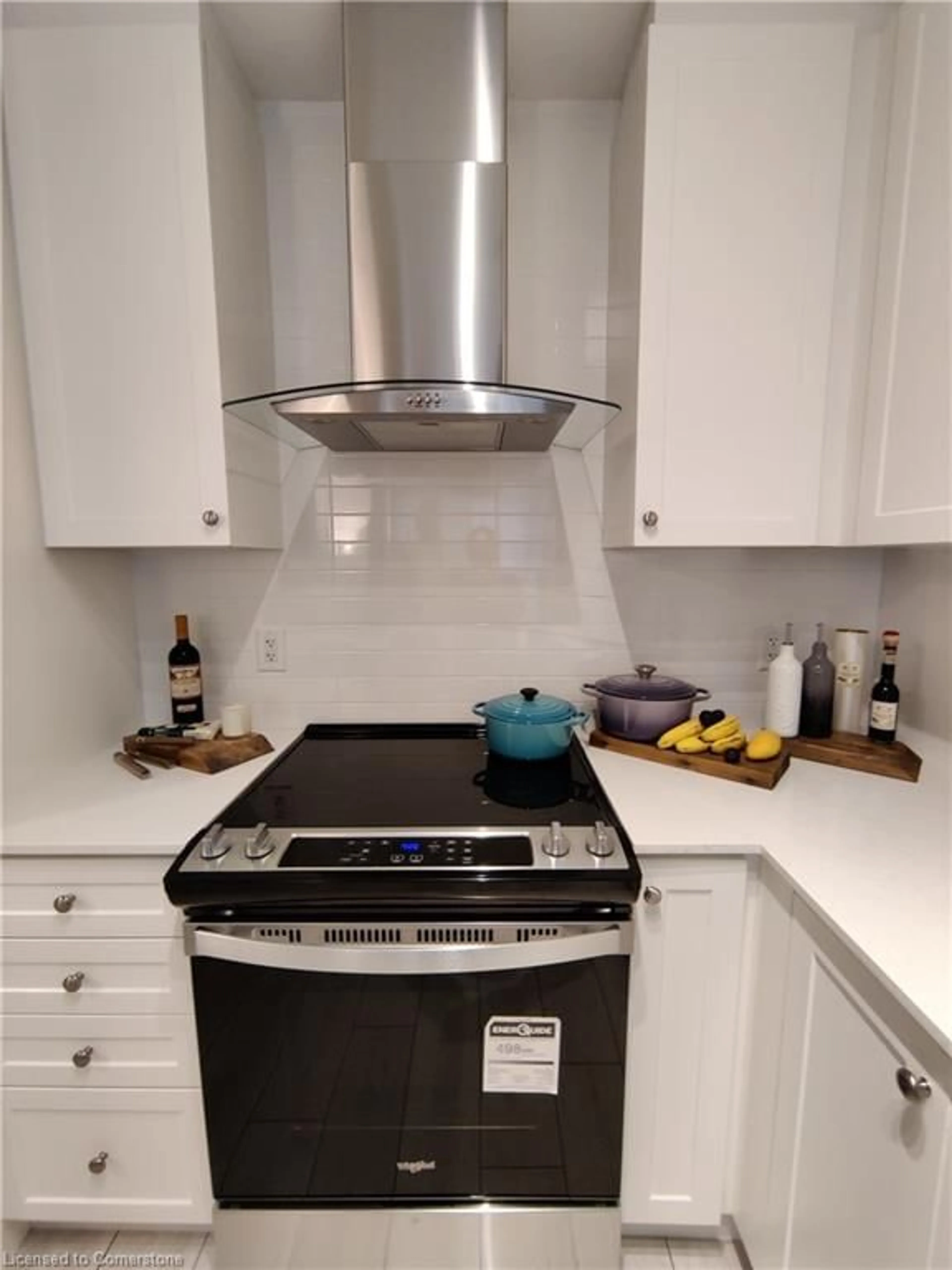 Contemporary kitchen, ceramic/tile floor for 55 Duke St #306, Kitchener Ontario N2G 1A6
