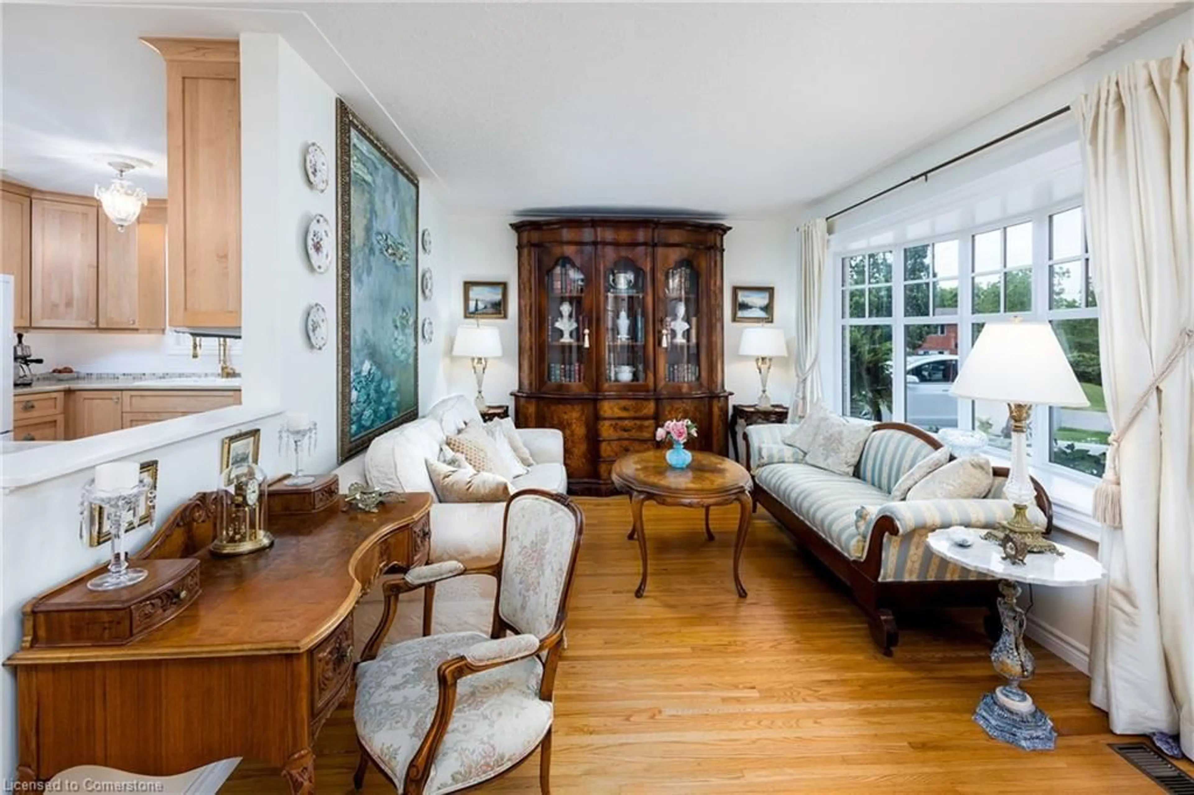 Living room with furniture, wood/laminate floor for 37 Lynn Park Ave, Port Dover Ontario N0A 1N5