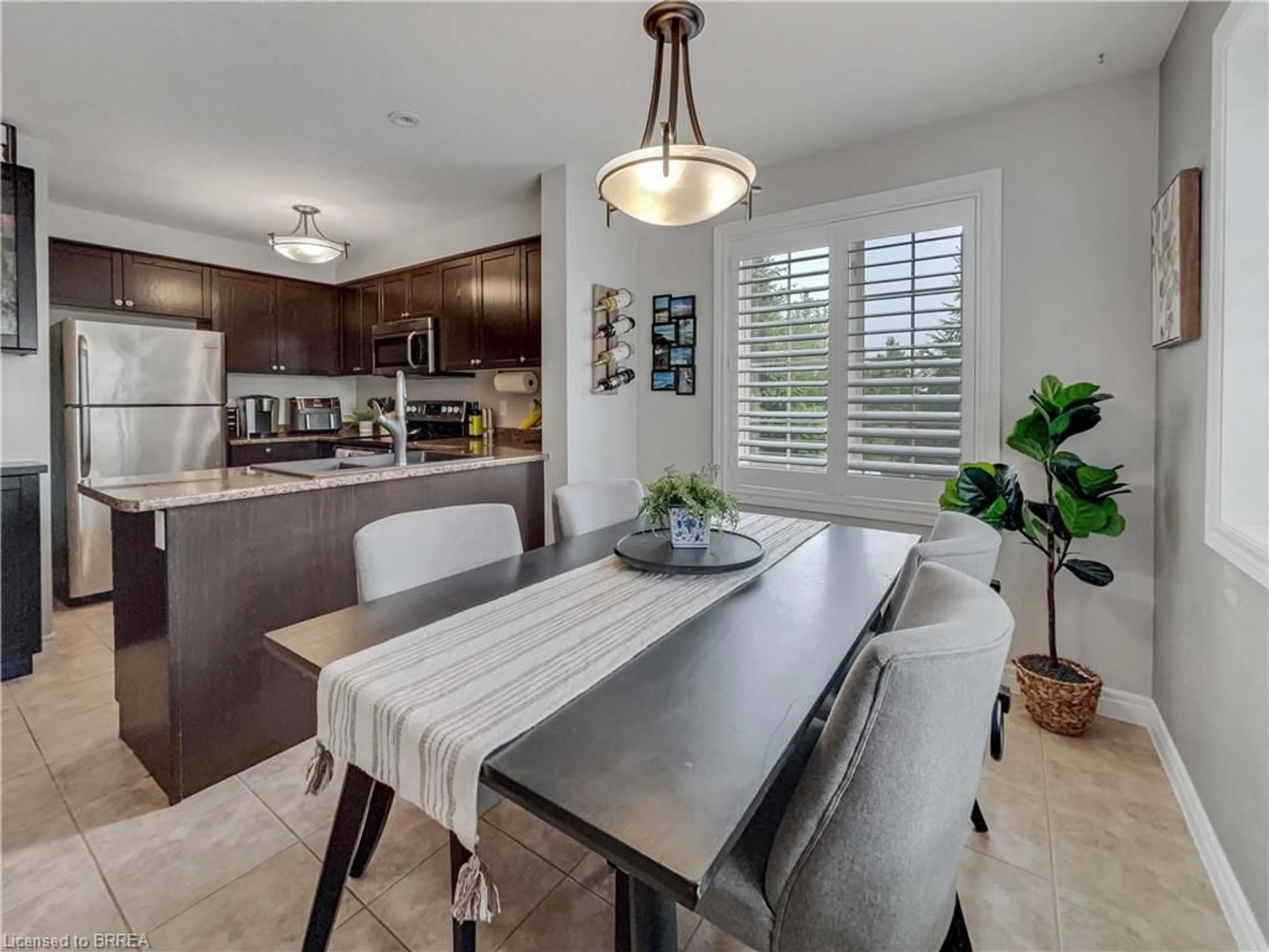 Open concept kitchen, ceramic/tile floor for 656 Woodlawn Rd #B, Guelph Ontario N1E 0K4