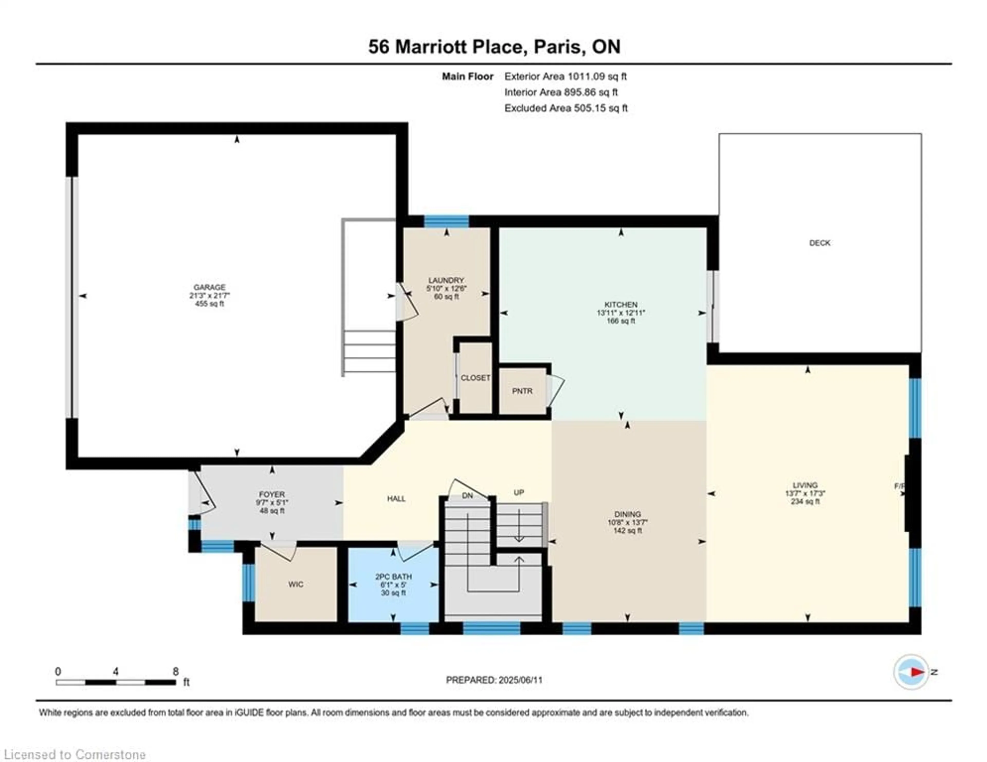 Floor plan for 56 Marriott Place, Paris Ontario N3L 0A3