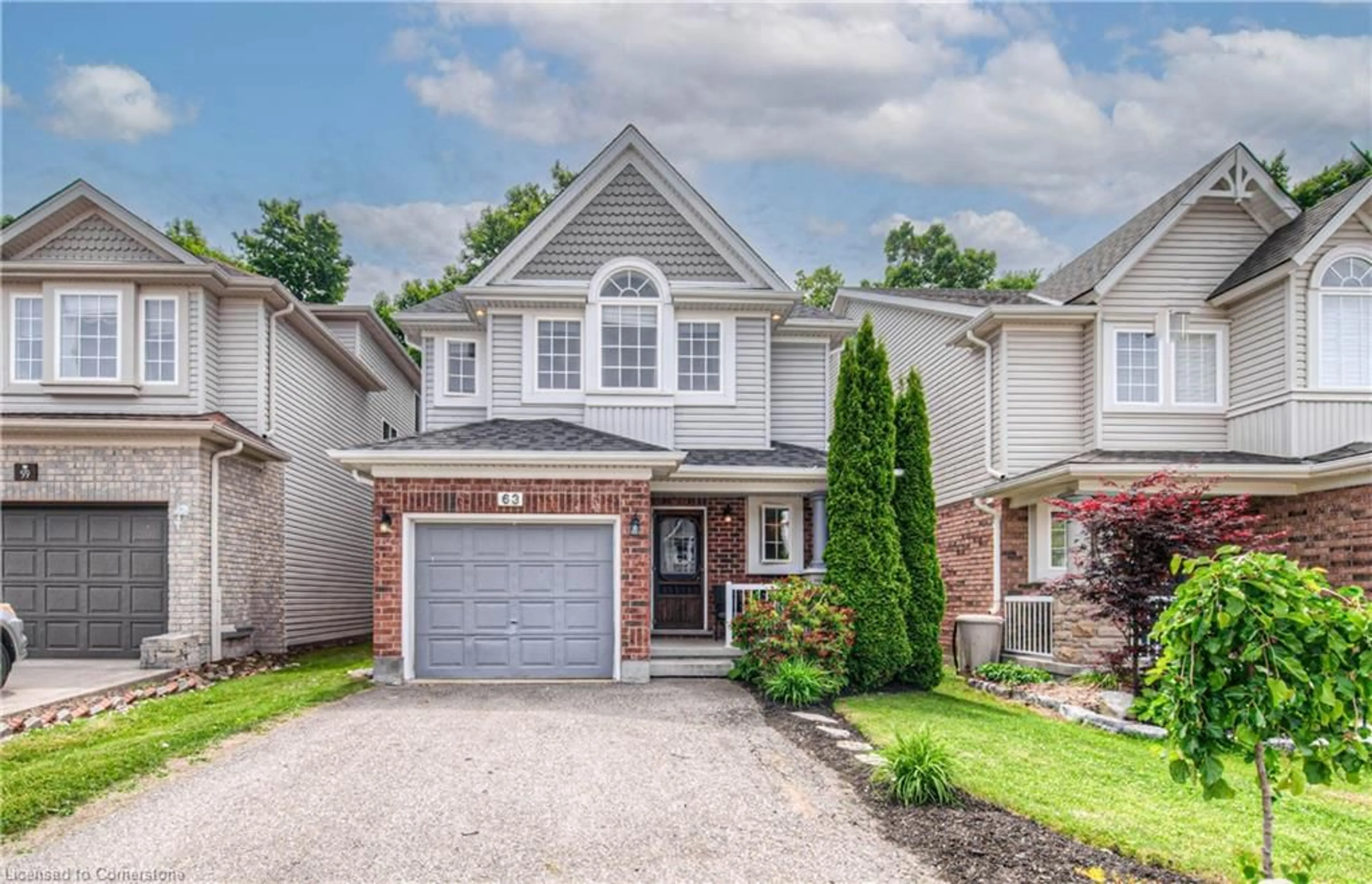 Home with brick exterior material, street for 63 Renner Dr, Cambridge Ontario N3C 4N8