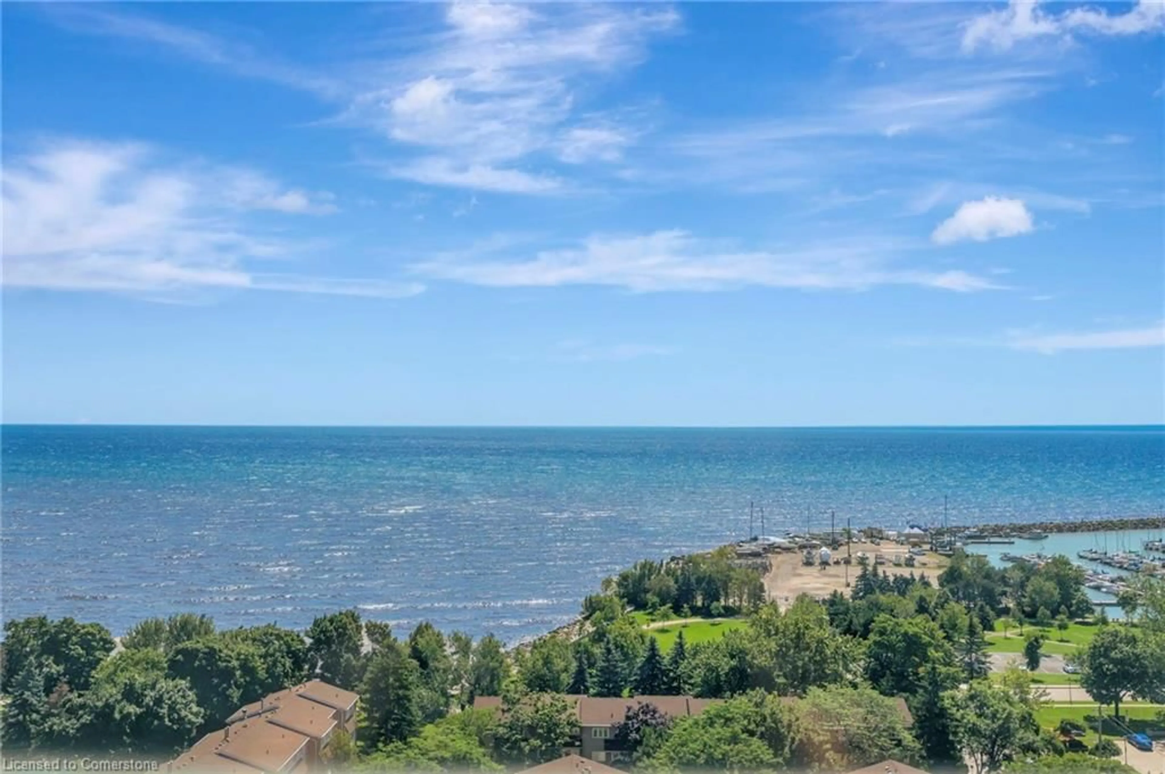 A pic from outside/outdoor area/front of a property/back of a property/a pic from drone, water/lake/river/ocean view for 2263 Marine Dr #1505, Oakville Ontario L6L 5K1